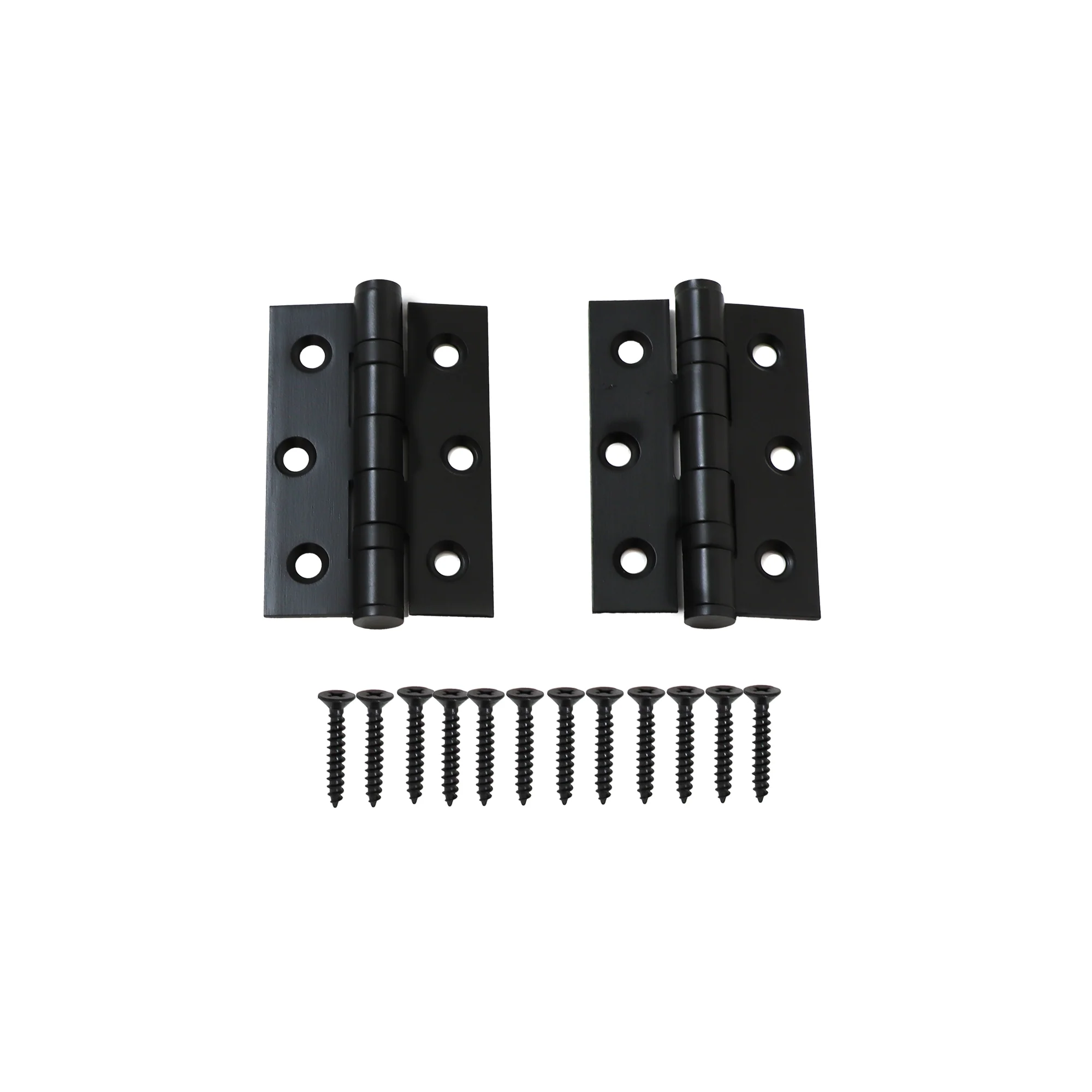 76mm Ball Bearing Hinge Pair - Matt Black - Image 2