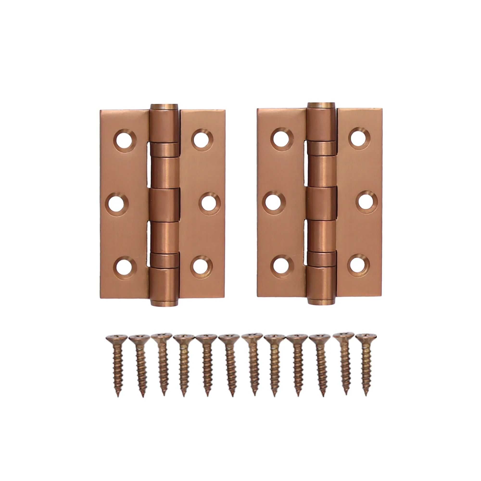 76mm Ball Bearing Hinge Pair - Satin Rose Gold