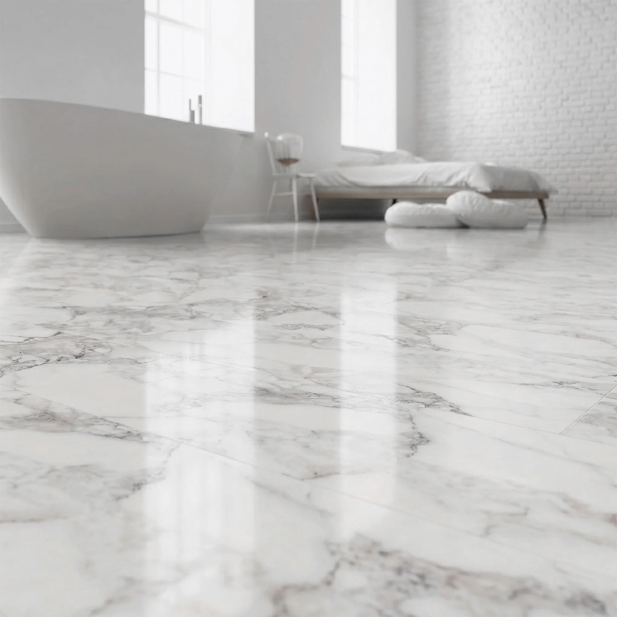 Arabescato - Aqua Pro 8.5mm High Gloss Wide Laminate Flooring - Image 3