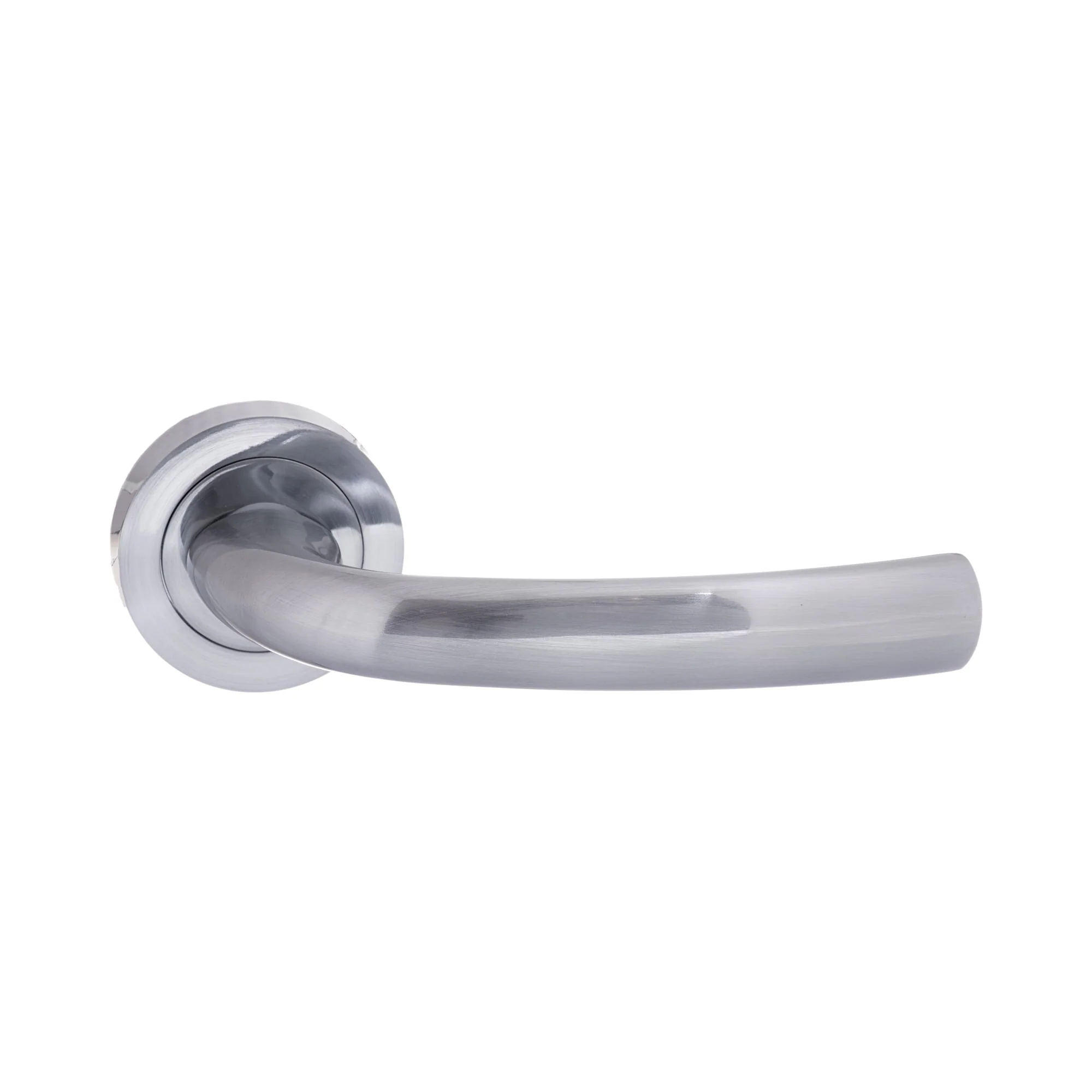 Status Nevada Round Lever Door Handle - Satin Chrome