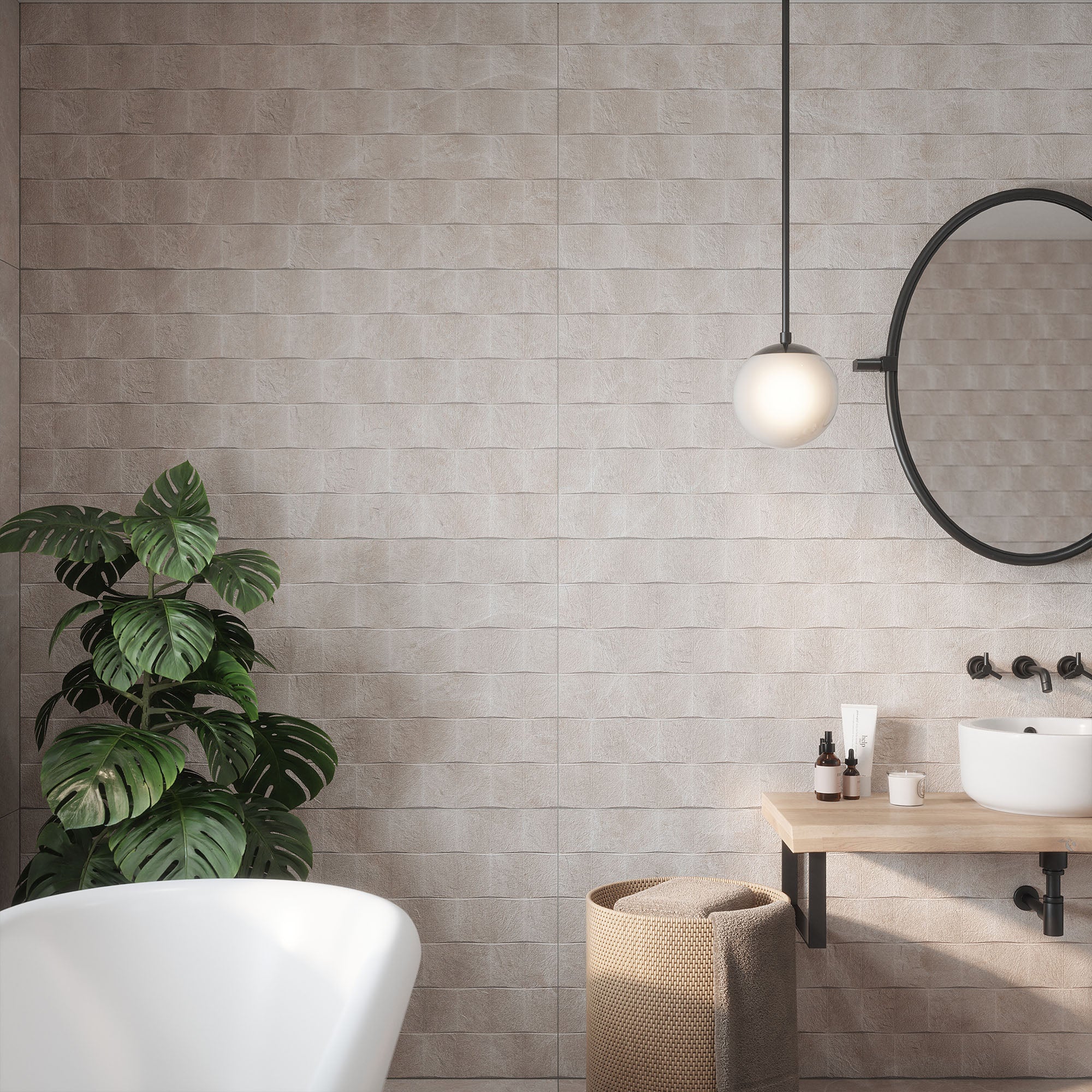 Beige Matt - Palma Smooth Wall & Floor Tile Sample - Image 2