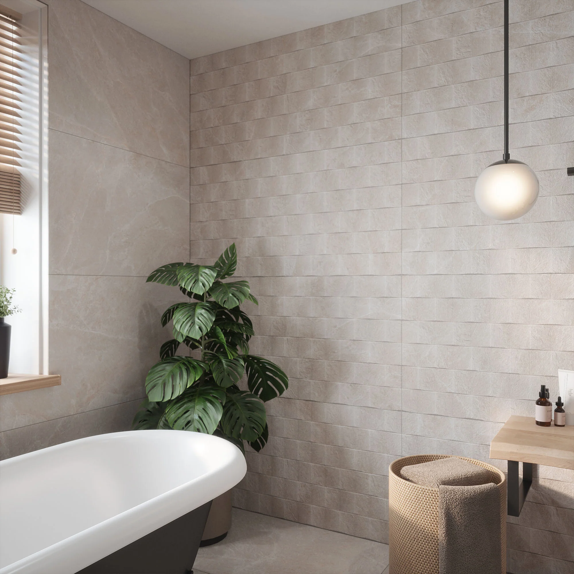 Beige Matt - Palma Smooth Wall & Floor Tile Sample - Image 5