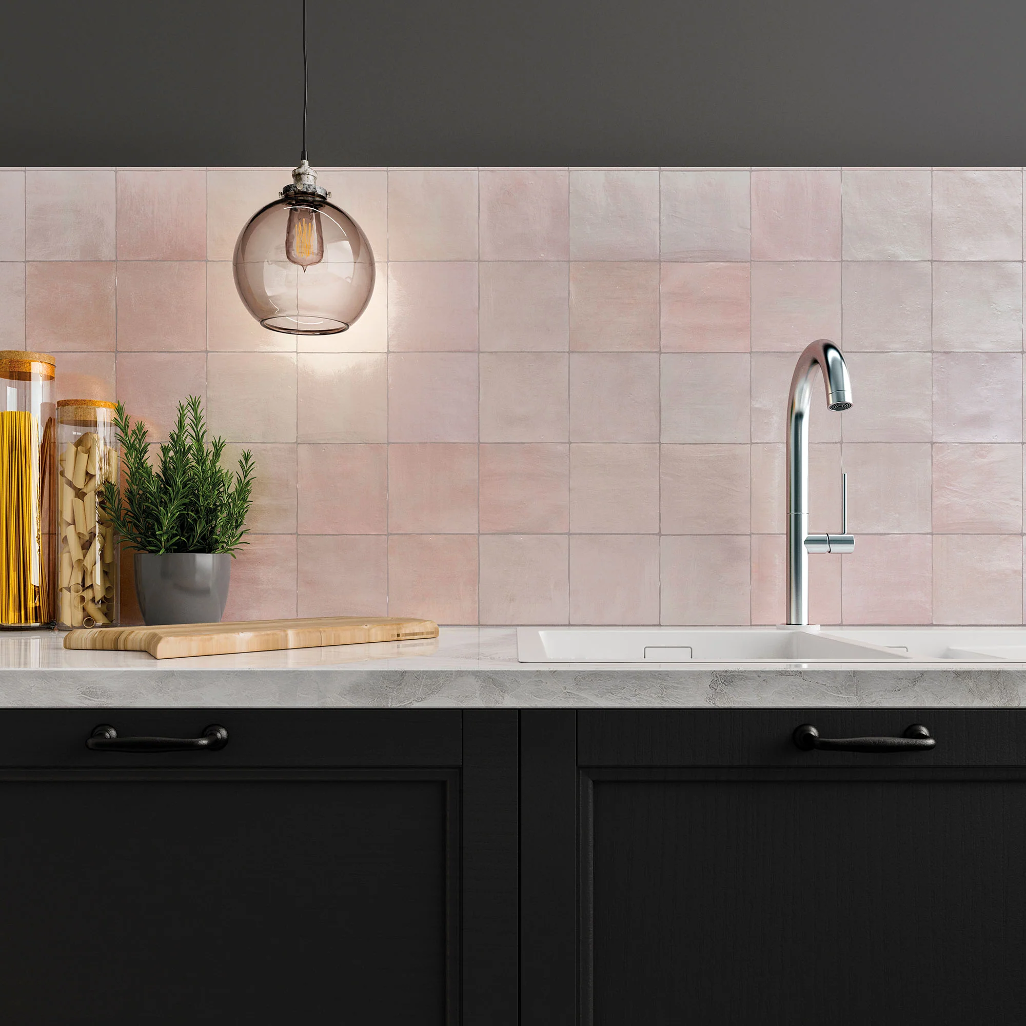 Blush Pink Gloss - Vivid Smooth Ceramic Wall Tile Sample - Image 2
