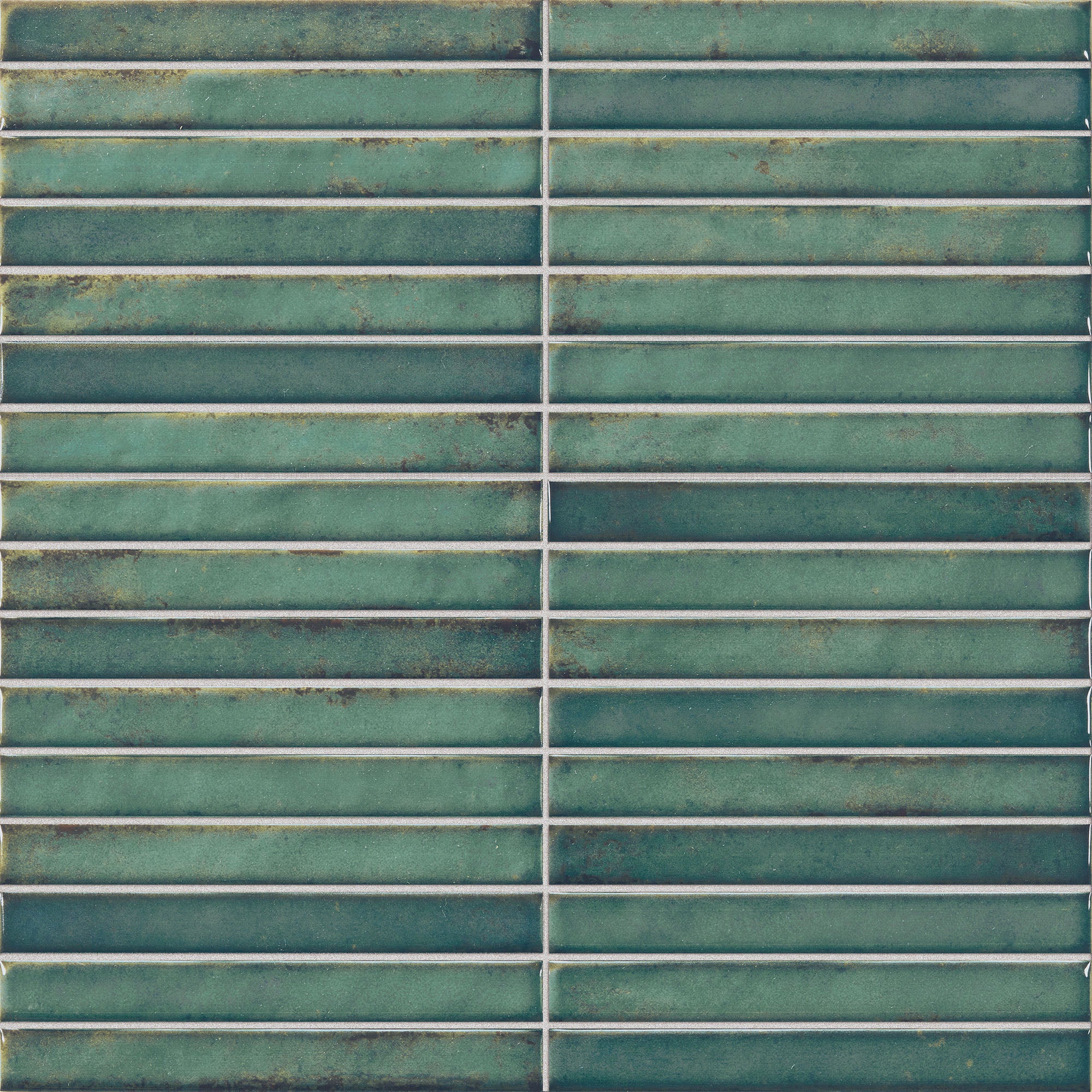 Emerald Gloss - Elara Smooth Linear Ceramic Wall Tile Sample