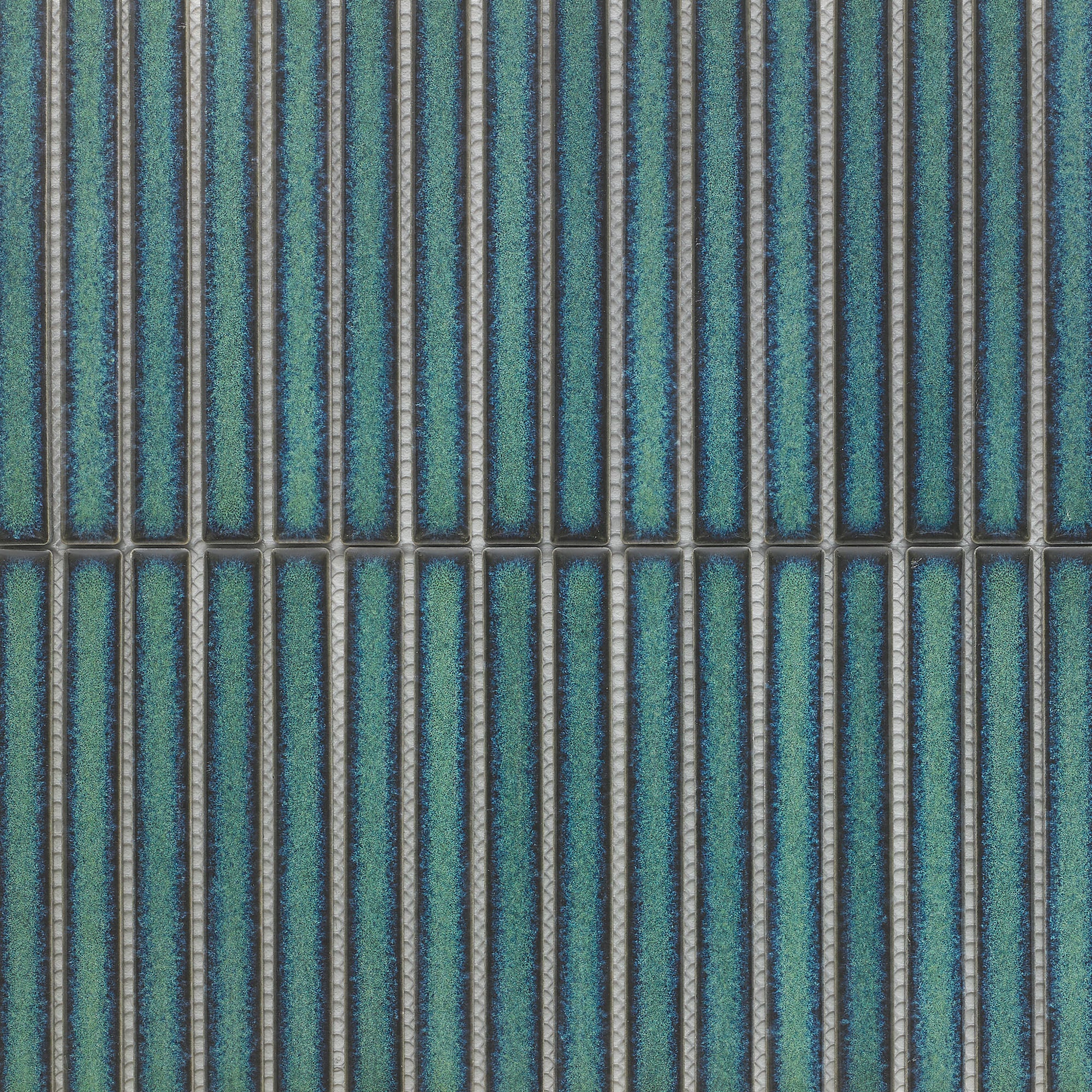 Green Gloss - Linear Smooth Mosaic Porcelain Wall Tile Sample