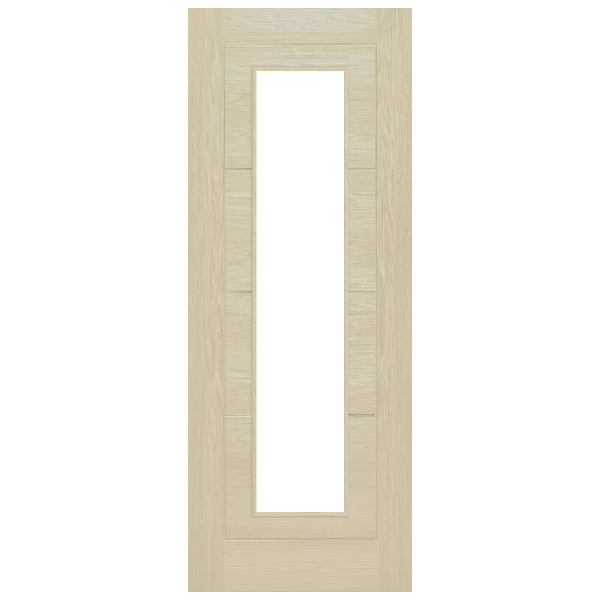 Blonde Oak Internal Fully Finished Endure Laminate Ladder Clear Glass Double Door - Image 2