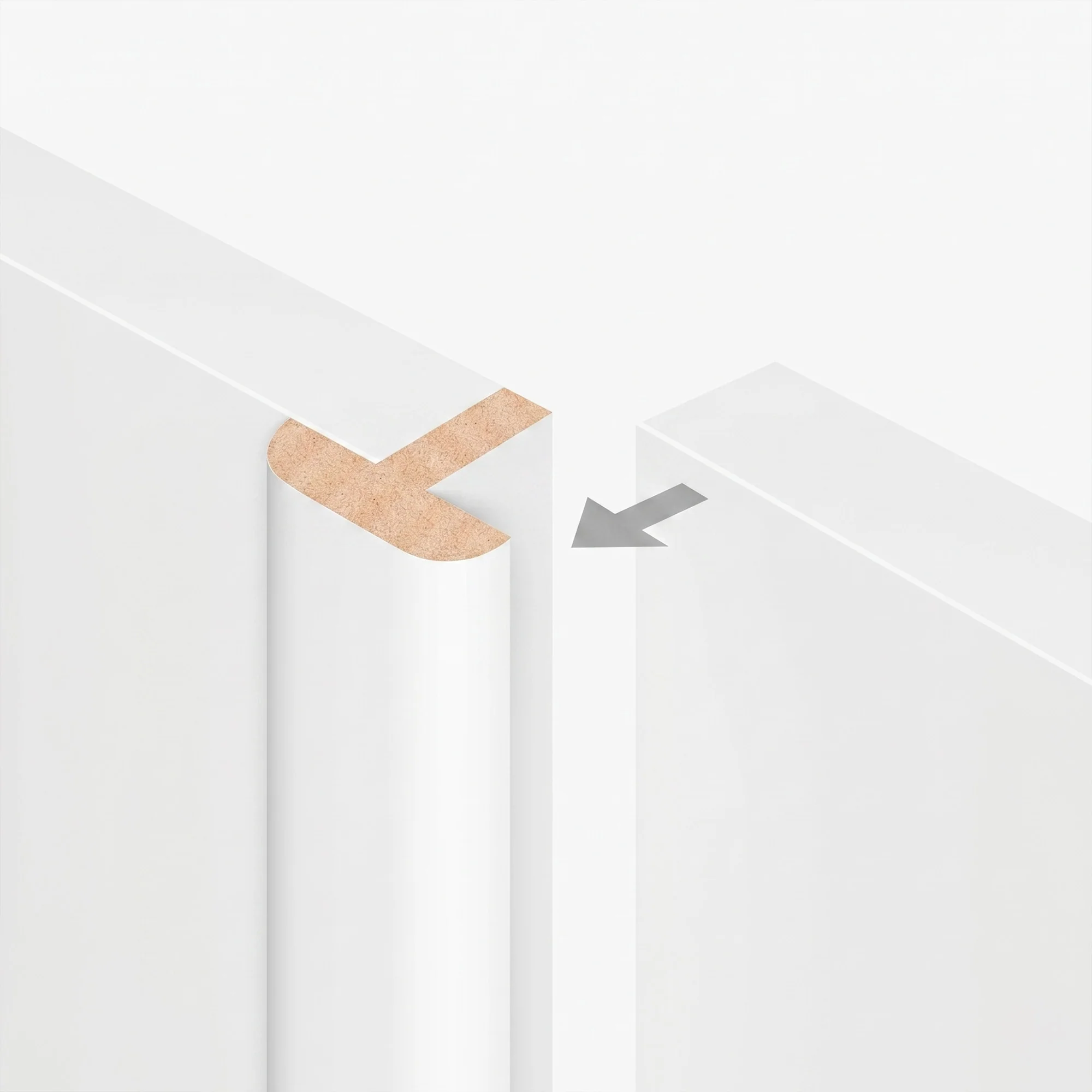 White Internal Primed Monza Double Door - Image 3