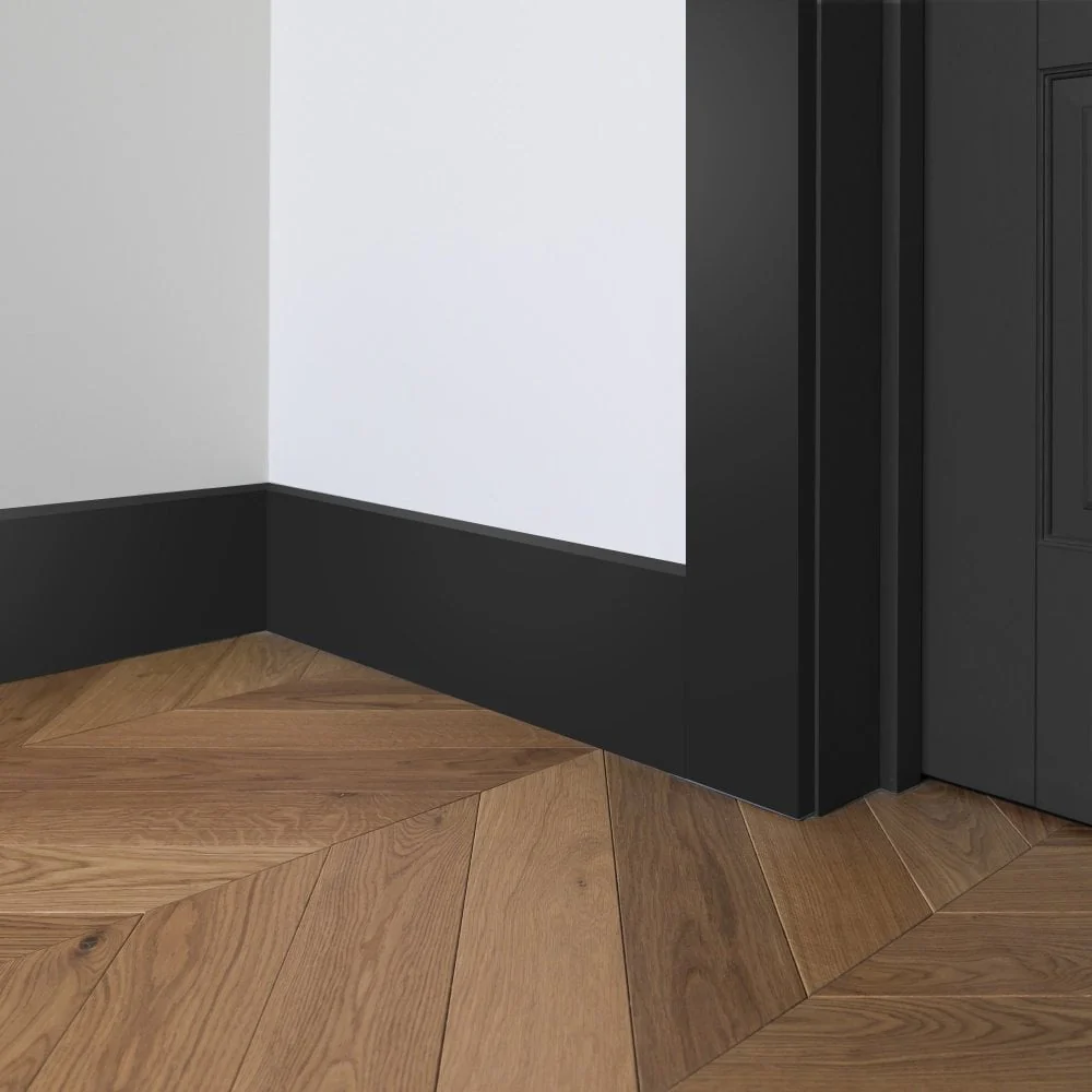 Fully Finished Jet Black 2.4m Square Profile Skirting Board (JBSKIRT-SQ) - Image 4