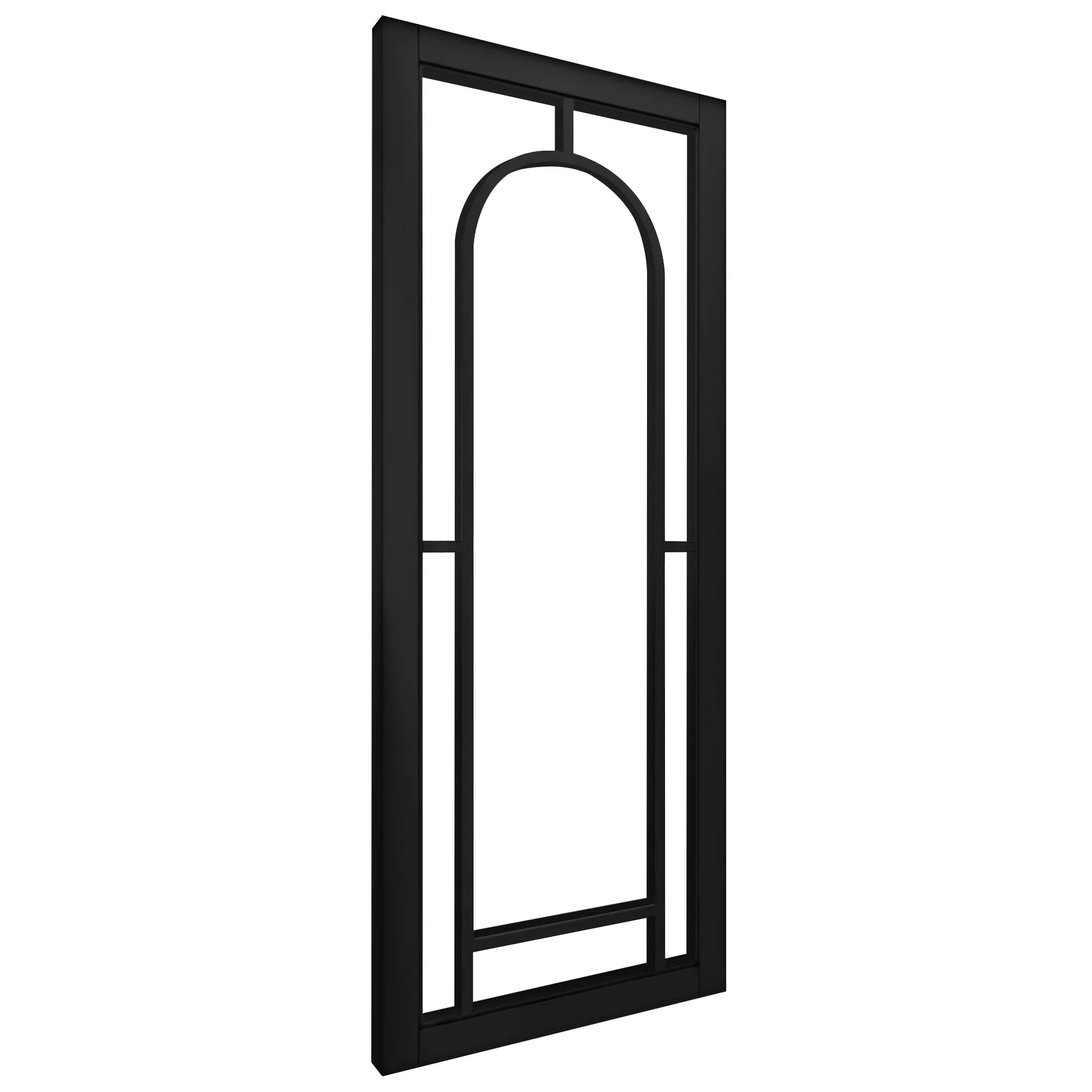 Jet Black Internal Fully Finished 6 Light Arch Industrial Studio Door - Image 2