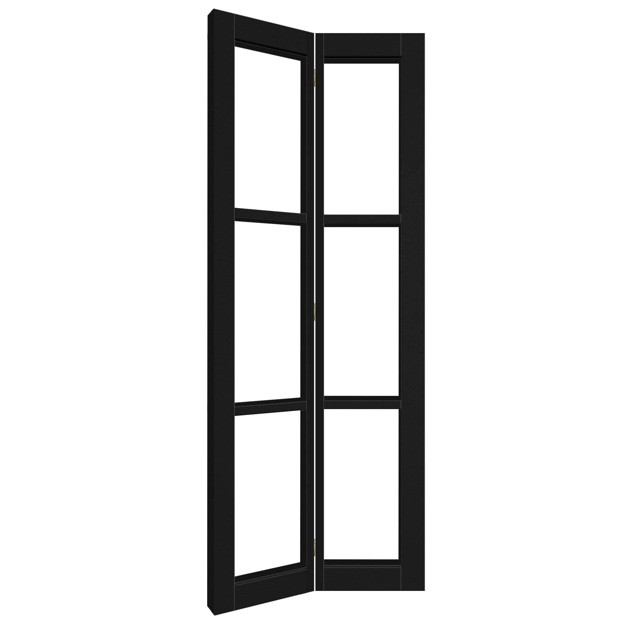 Jet Black Internal Fully Finished Industrial Studio 3 Light Clear Glass Bi-fold Door - Image 5