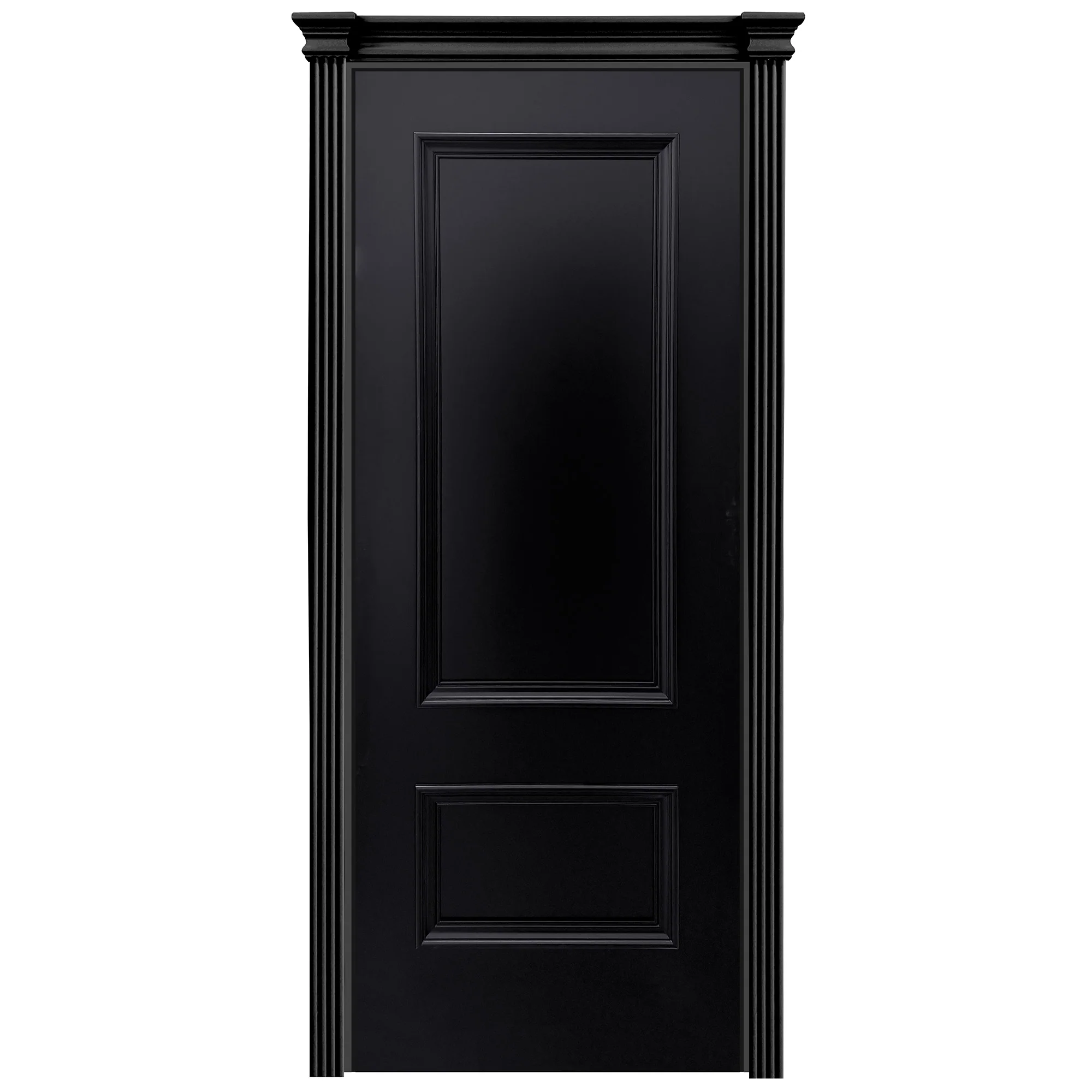 Jet Black Internal Fully Finished Mayfair 2 Panel Door - Image 2
