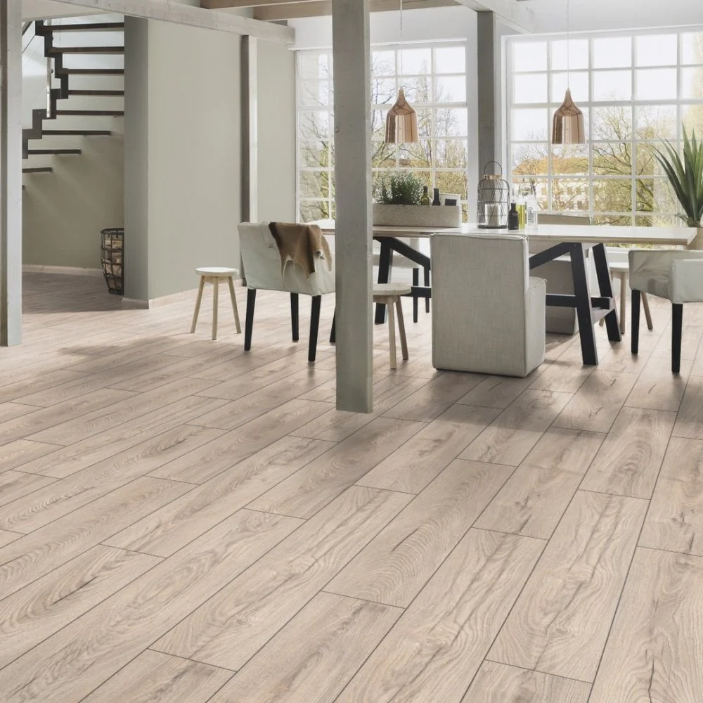 Mushroom Carpenter Oak - Atlantic 10mm Handscraped Moisture Resistant Laminate Flooring - Image 3
