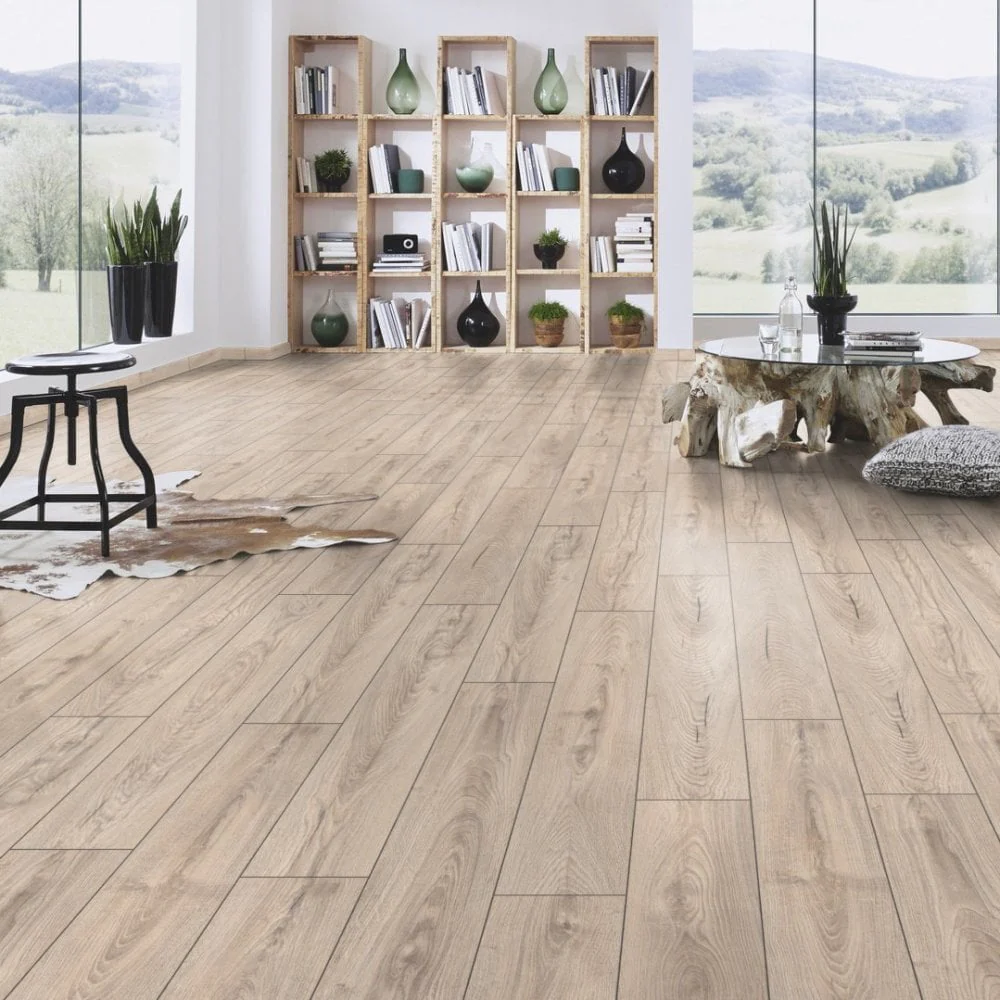 Mushroom Carpenter Oak - Atlantic 10mm Handscraped Moisture Resistant Laminate Flooring - Image 4