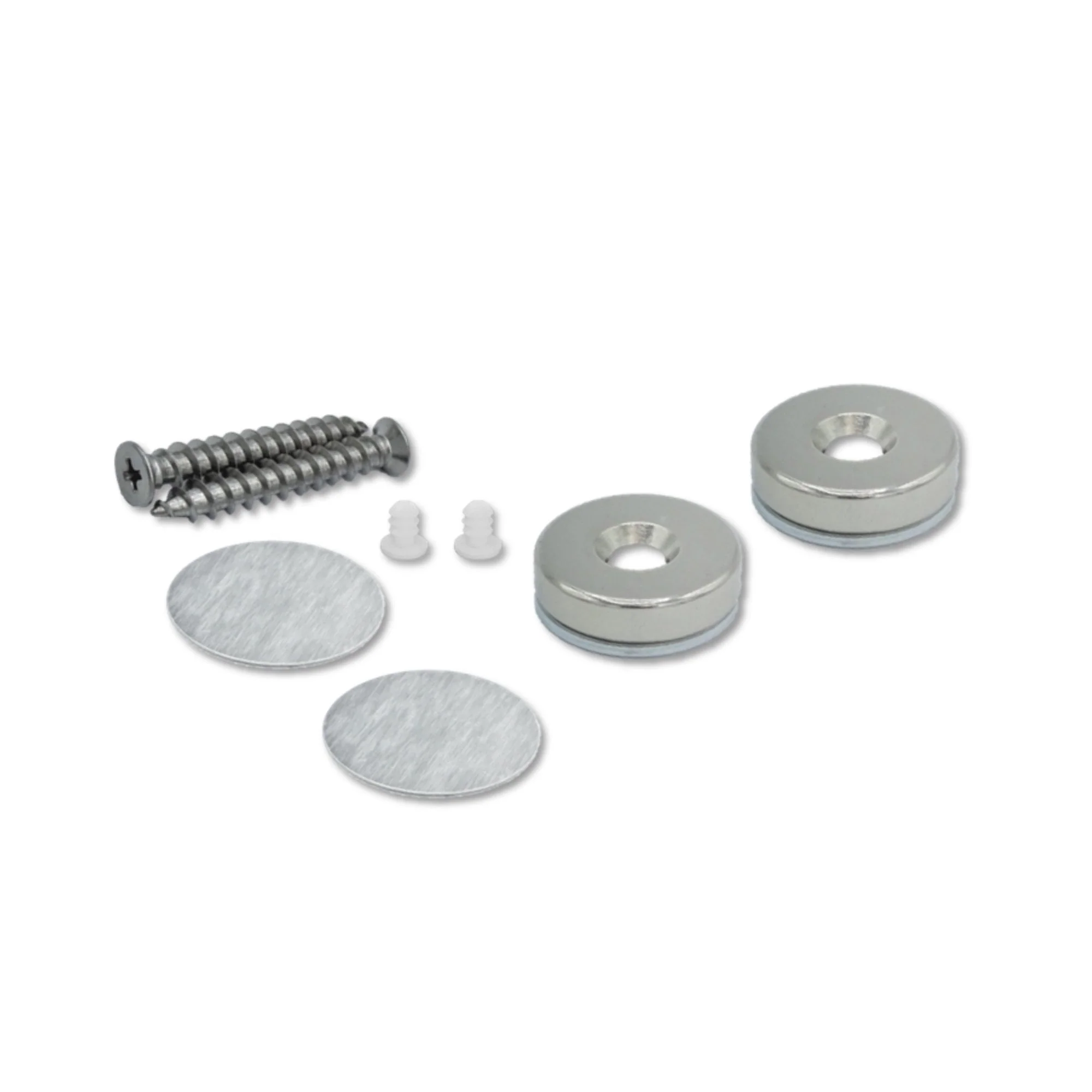 12mm Flush Mounted Countersunk Magnetic Catch - Satin Stainless Steel - Image 2