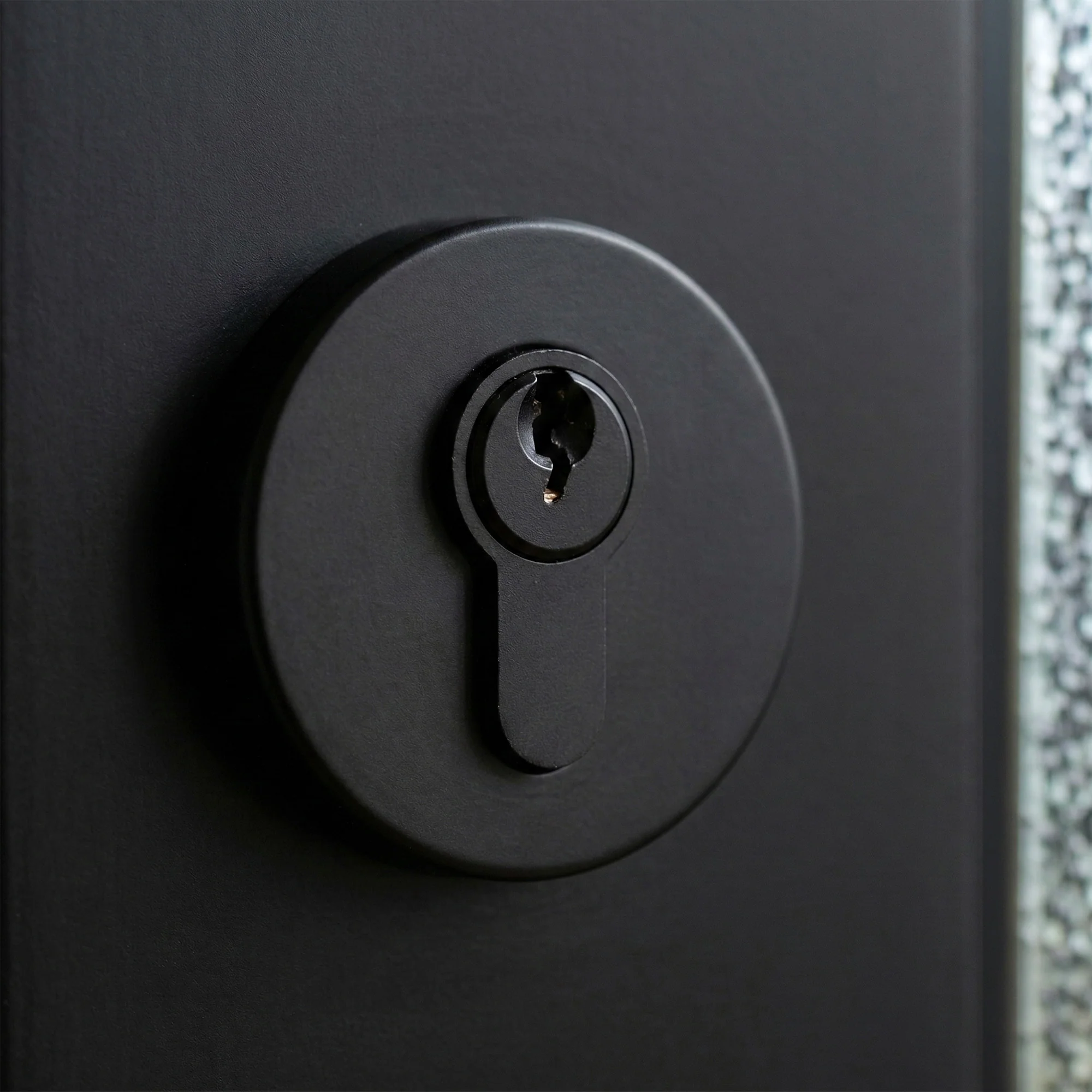 50mm 3 key 5 pin Euro key cylinder - Black - Image 2