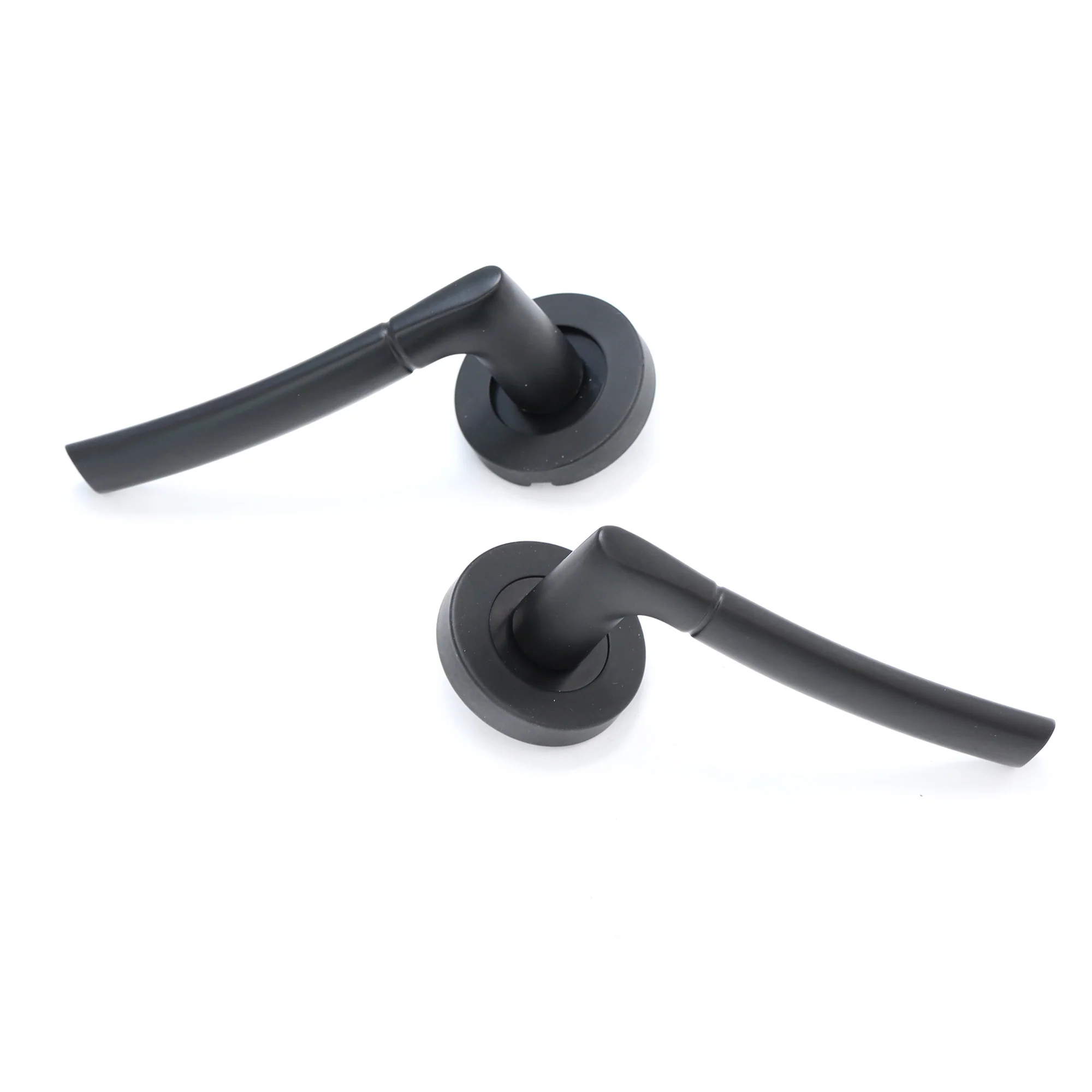 Lifestyle Alcor Lever on Round Rose Handle Set - Matt Black - Image 5