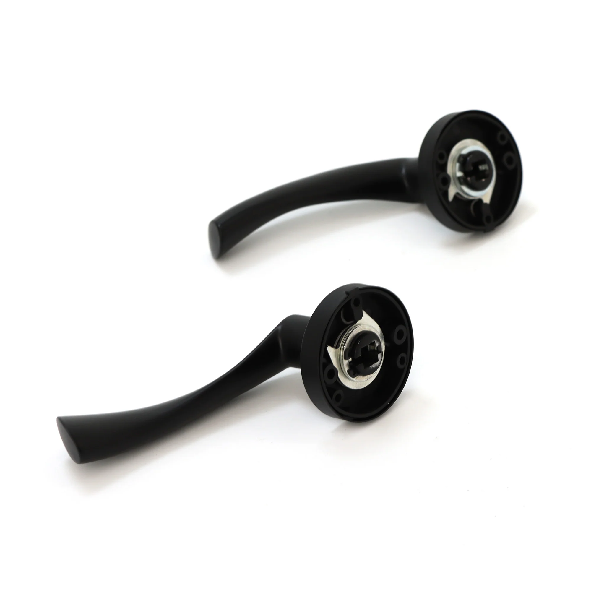 Lifestyle Mizar Lever on Round Rose Handle Set - Matt Black - Image 3