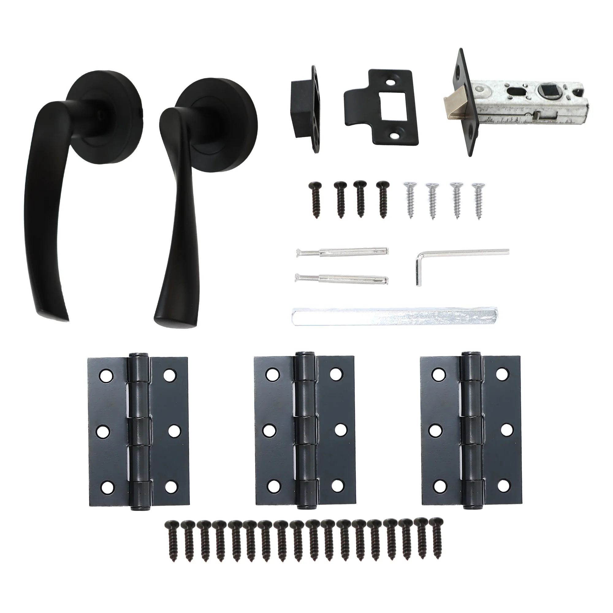 Lifestyle Mizar Lever on Round Rose Handle Set - Matt Black - Image 5