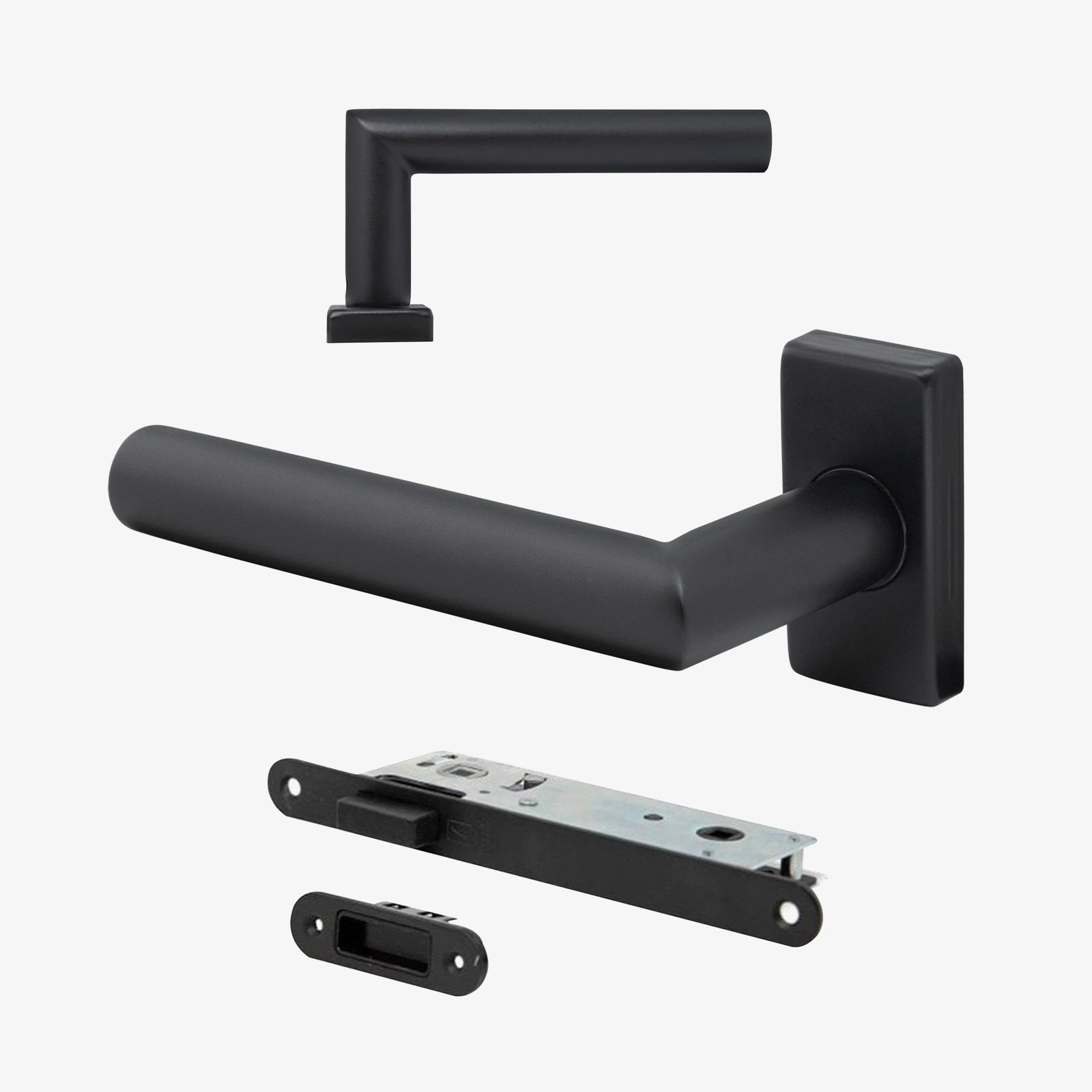 Studio Industrial Slim Round Lever on Backplate Handle Pack