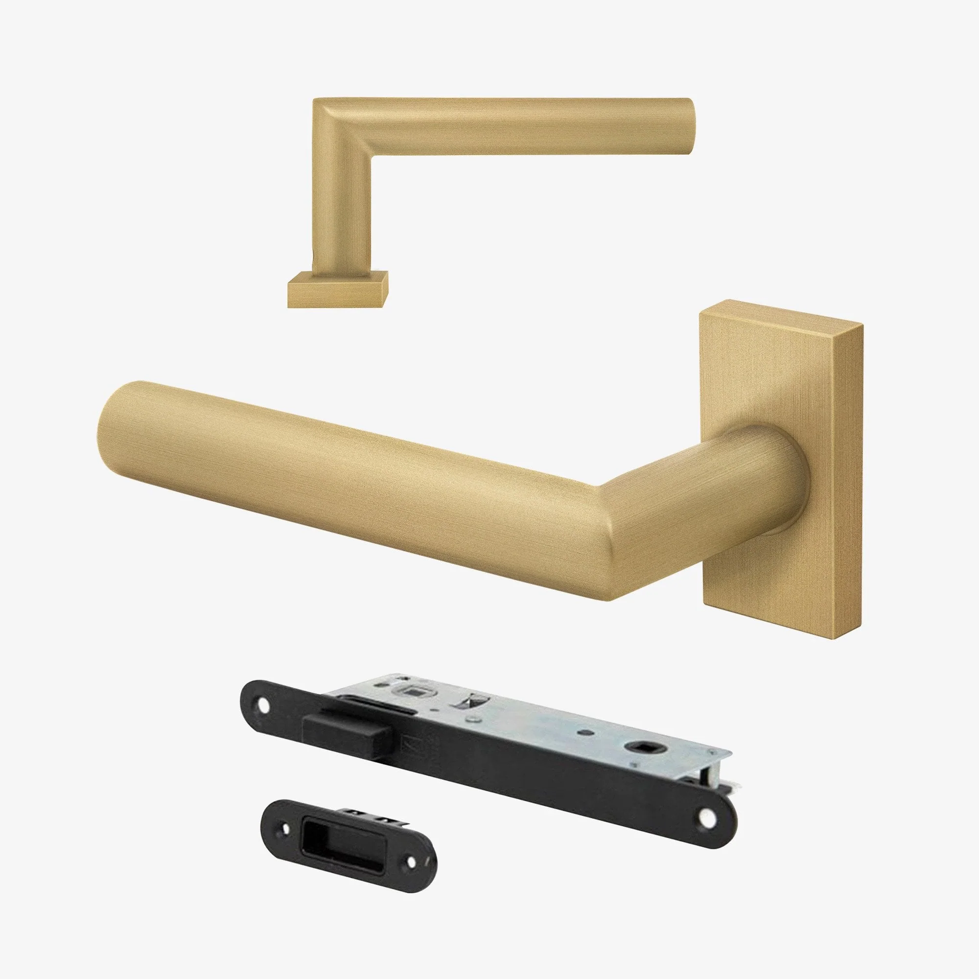 Studio Industrial Slim Round Lever on Backplate Handle Pack