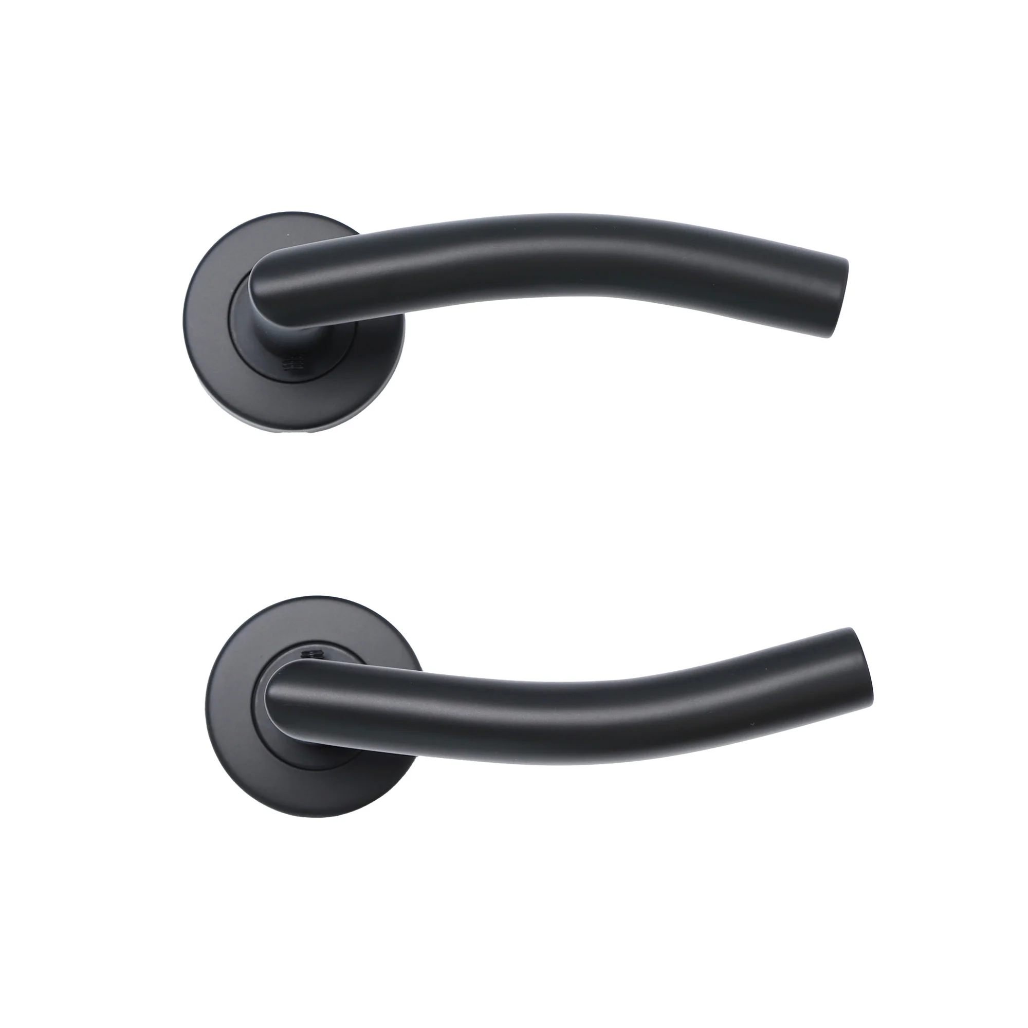 Superior Miranda Lever on Round Rose Handle Set - Matt Black