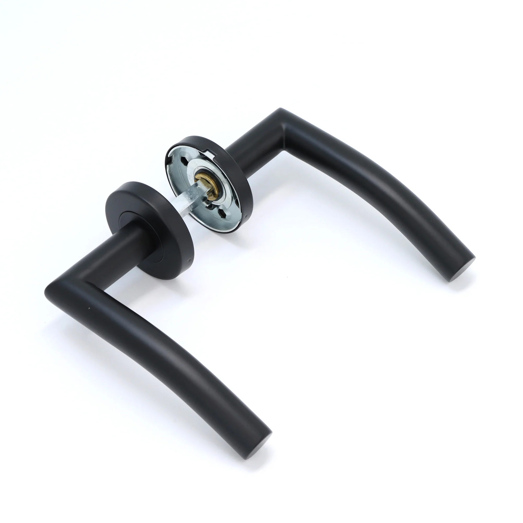 Superior Miranda Lever on Round Rose Handle Set - Matt Black - Image 2