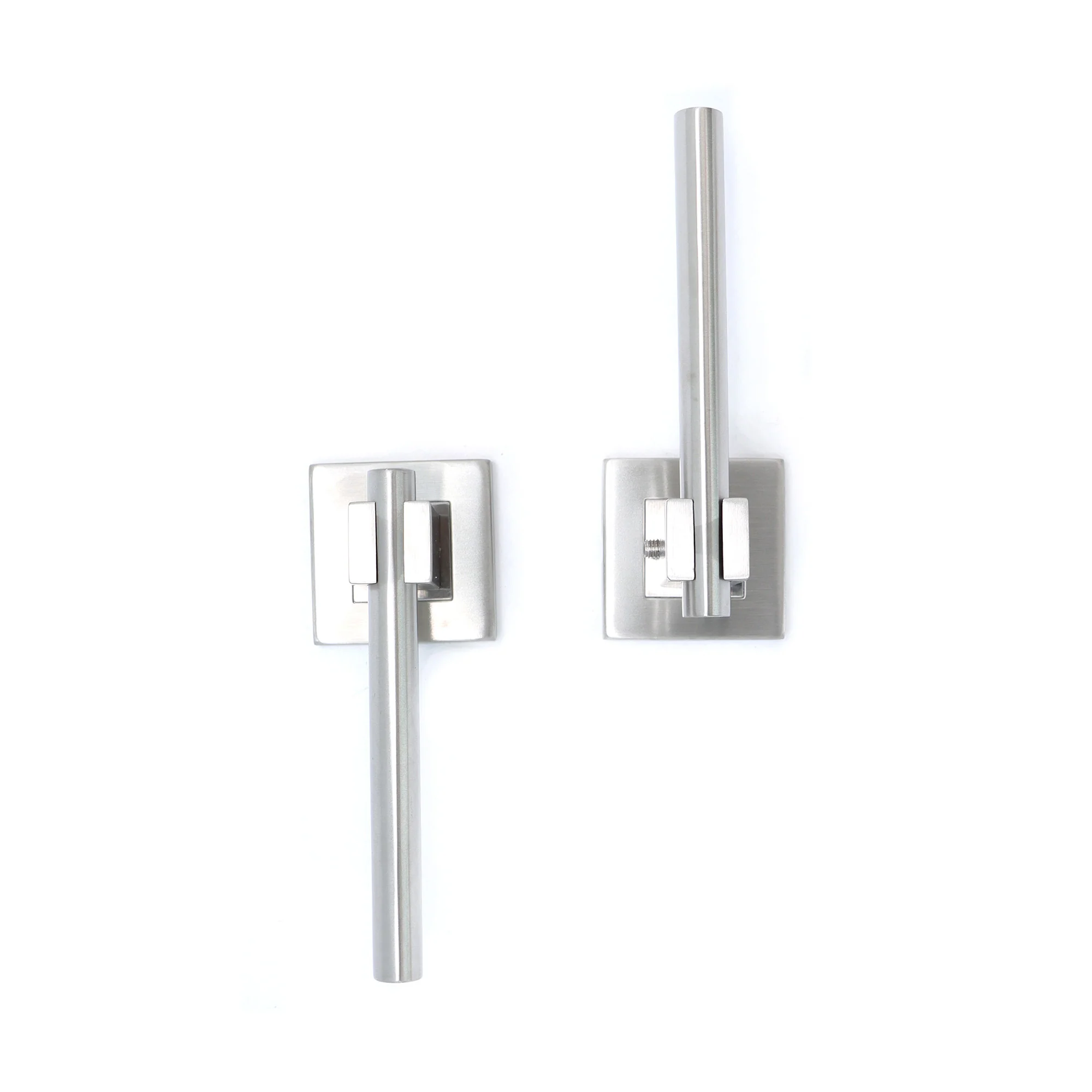 Superior Phobos Lever on Square Rose Handle Set - Satin Stainless Steel - Image 6