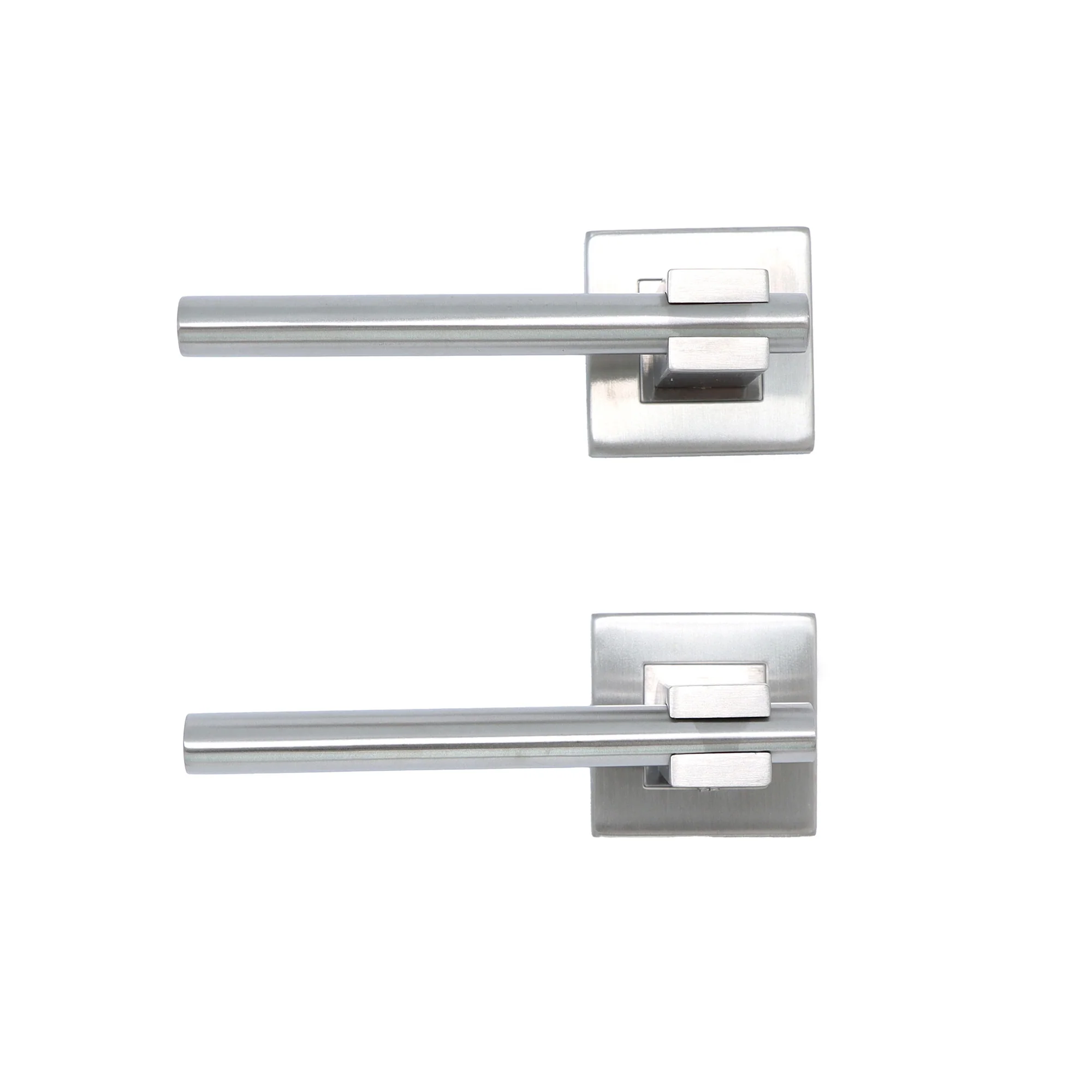 Superior Proxima Lever on Round Rose Bathroom Handle Set - Satin Stainless Steel - Image 3