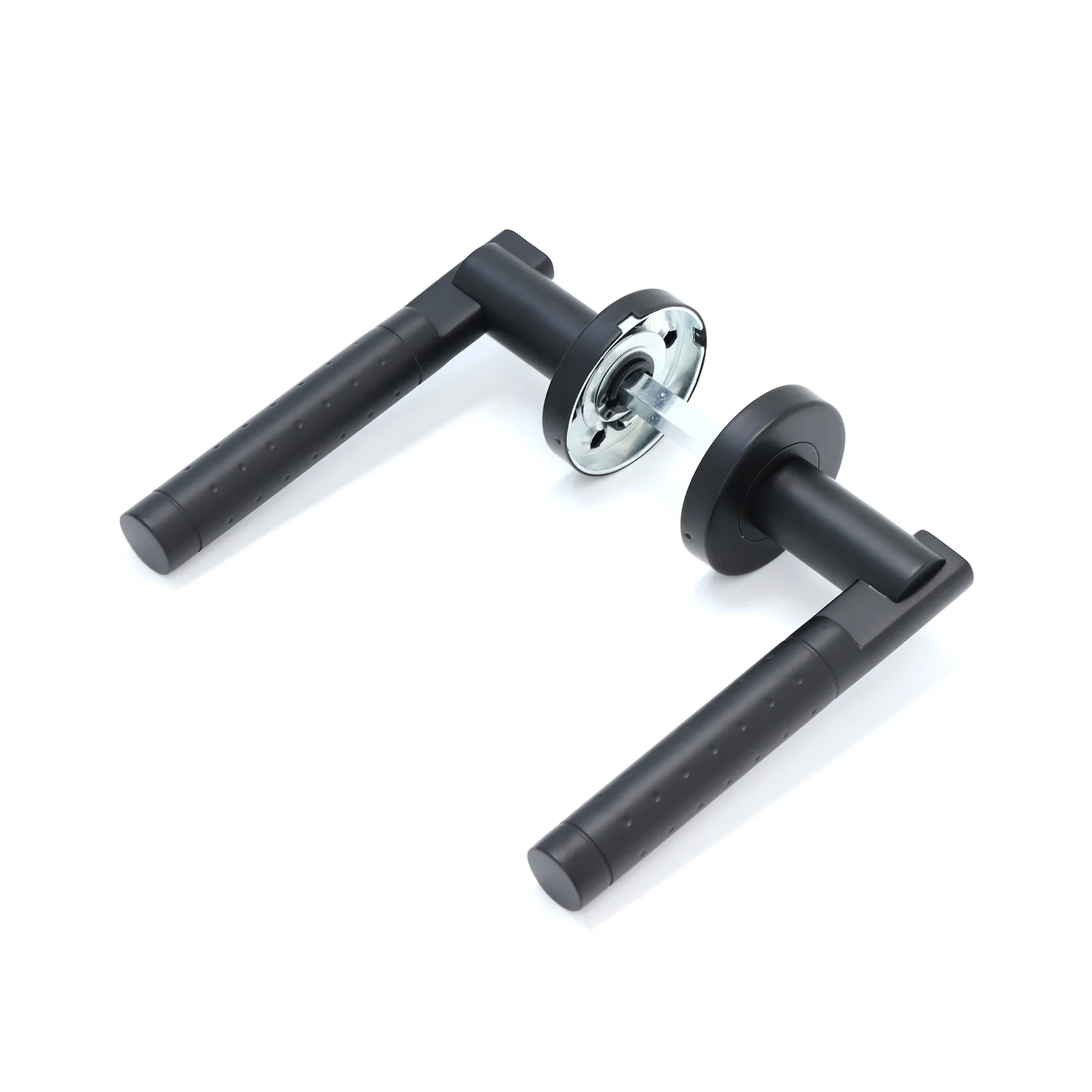 Superior Proxima Lever on Round Rose Handle Set - Matt Black - Image 3