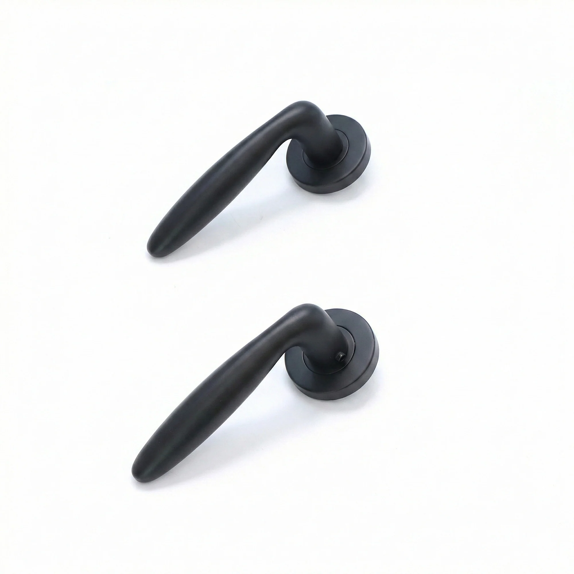 Superior Sirius Lever on Round Rose Handle Set - Matt Black
