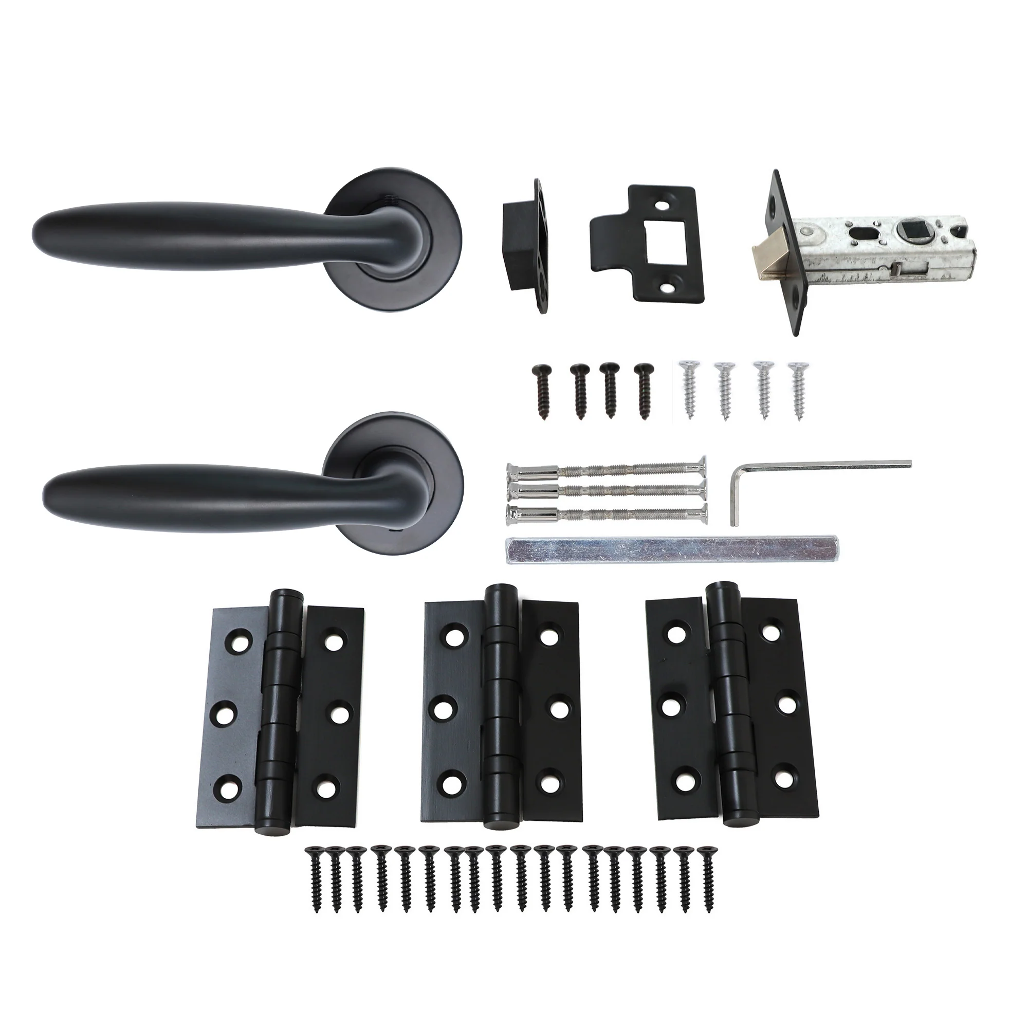 Superior Sirius Lever on Round Rose Handle Set - Matt Black - Image 6