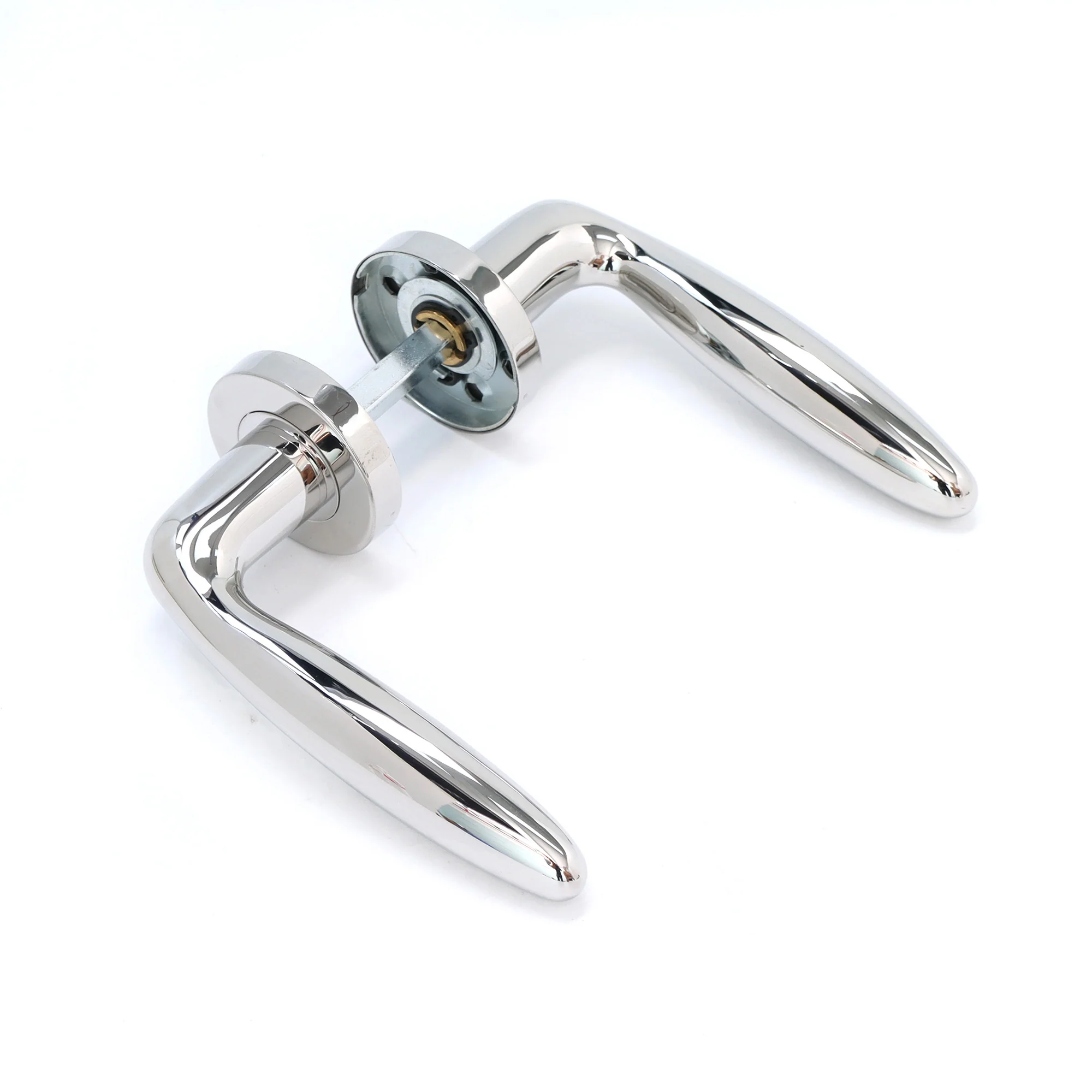 Superior Sirius Lever on Round Rose Handle Set - Polished Stainless Steel - Image 4