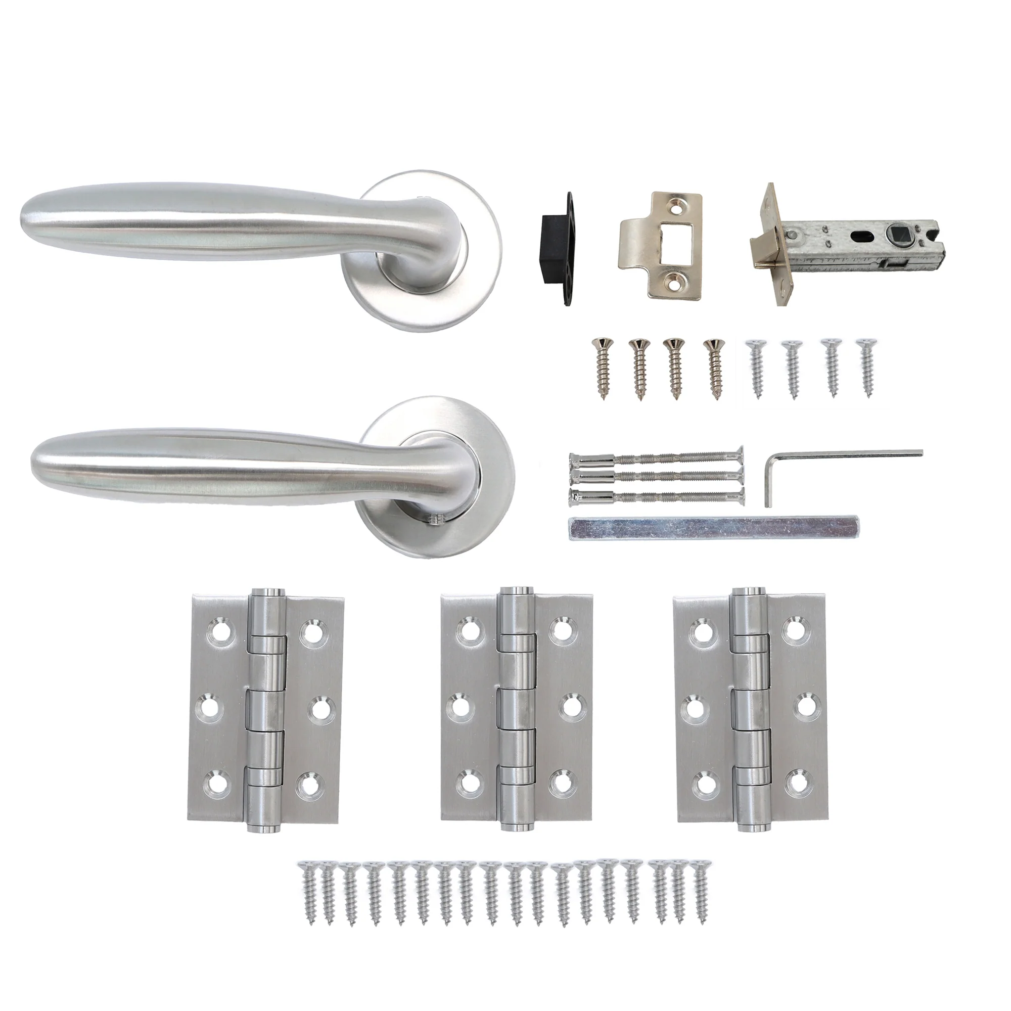 Superior Sirius Lever on Round Rose Handle Set - Satin Stainless Steel - Image 6