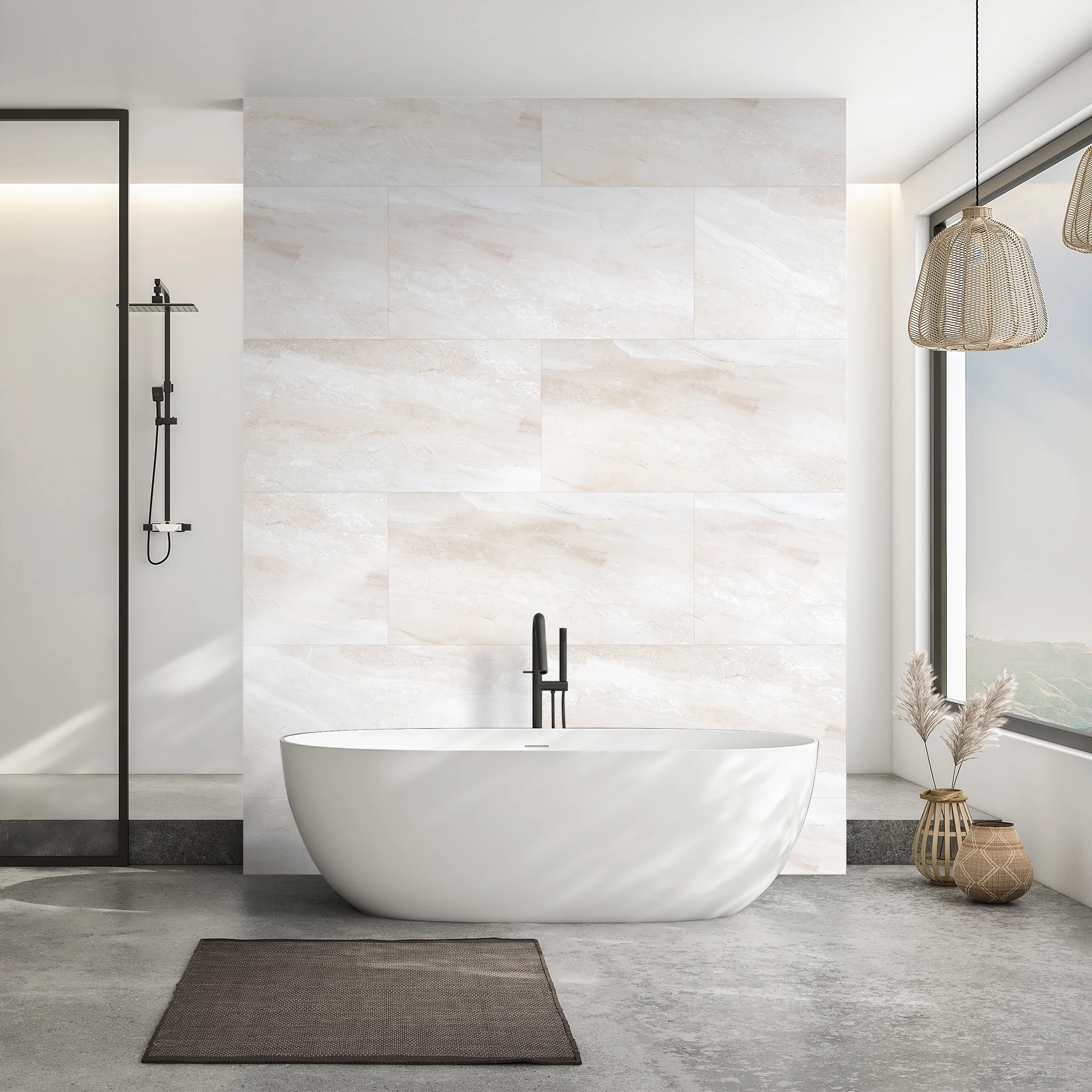 Sandy Quartz Marble - Luxe Vision 4mm Waterproof High Gloss Wall Panelling