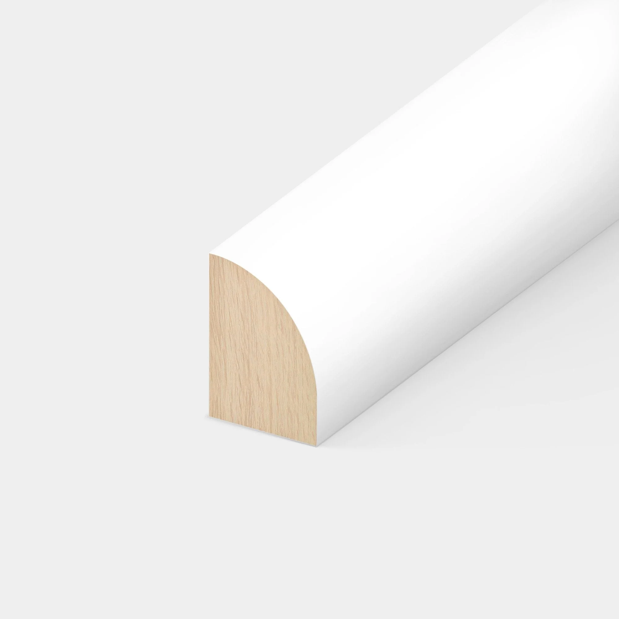 2.4m White Painted Quadrant Moulding 12mm x 19mm
