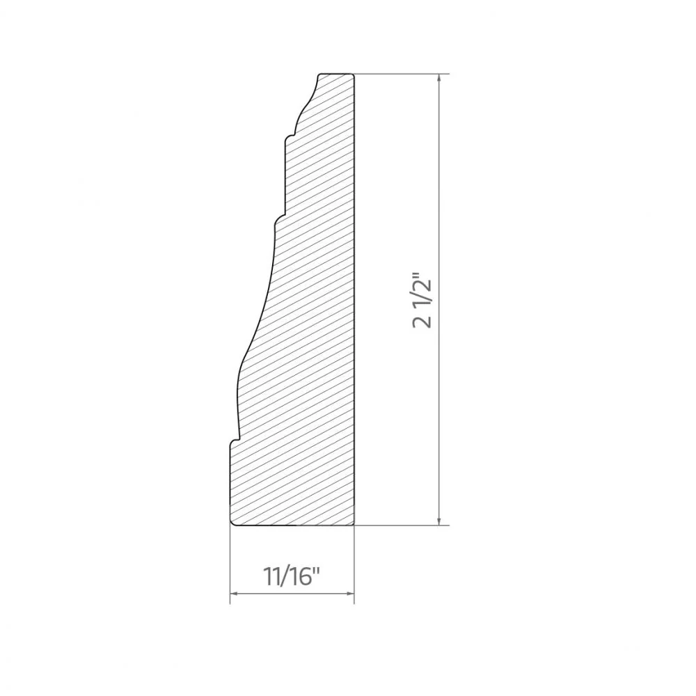 2.4m White Painted Decorative Skirting Board 17m x 63mm - Image 3