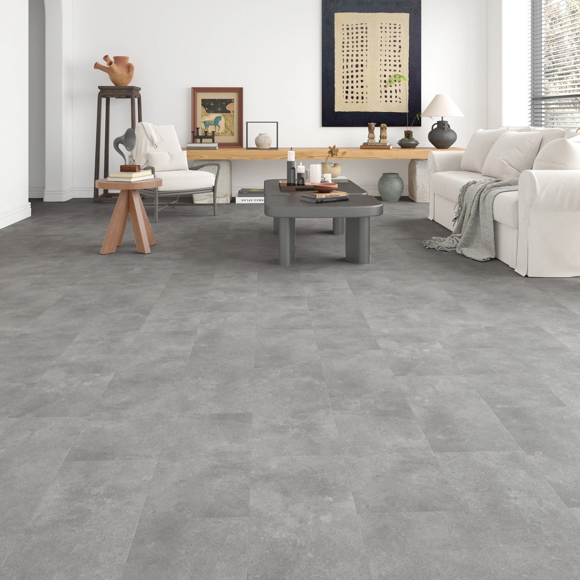 Concrete Stone - Prime Plus 5mm Embossed Purecoat Rigid Core Vinyl Flooring