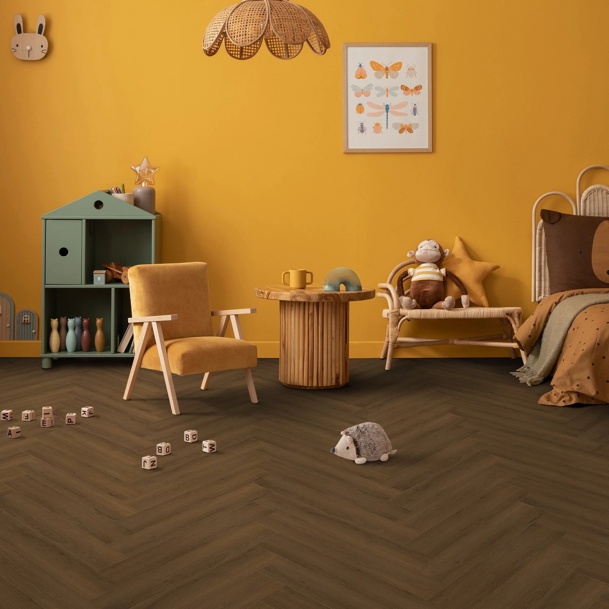 Dusk Oak - Comfort Luxe 12mm Laminate Herringbone Flooring