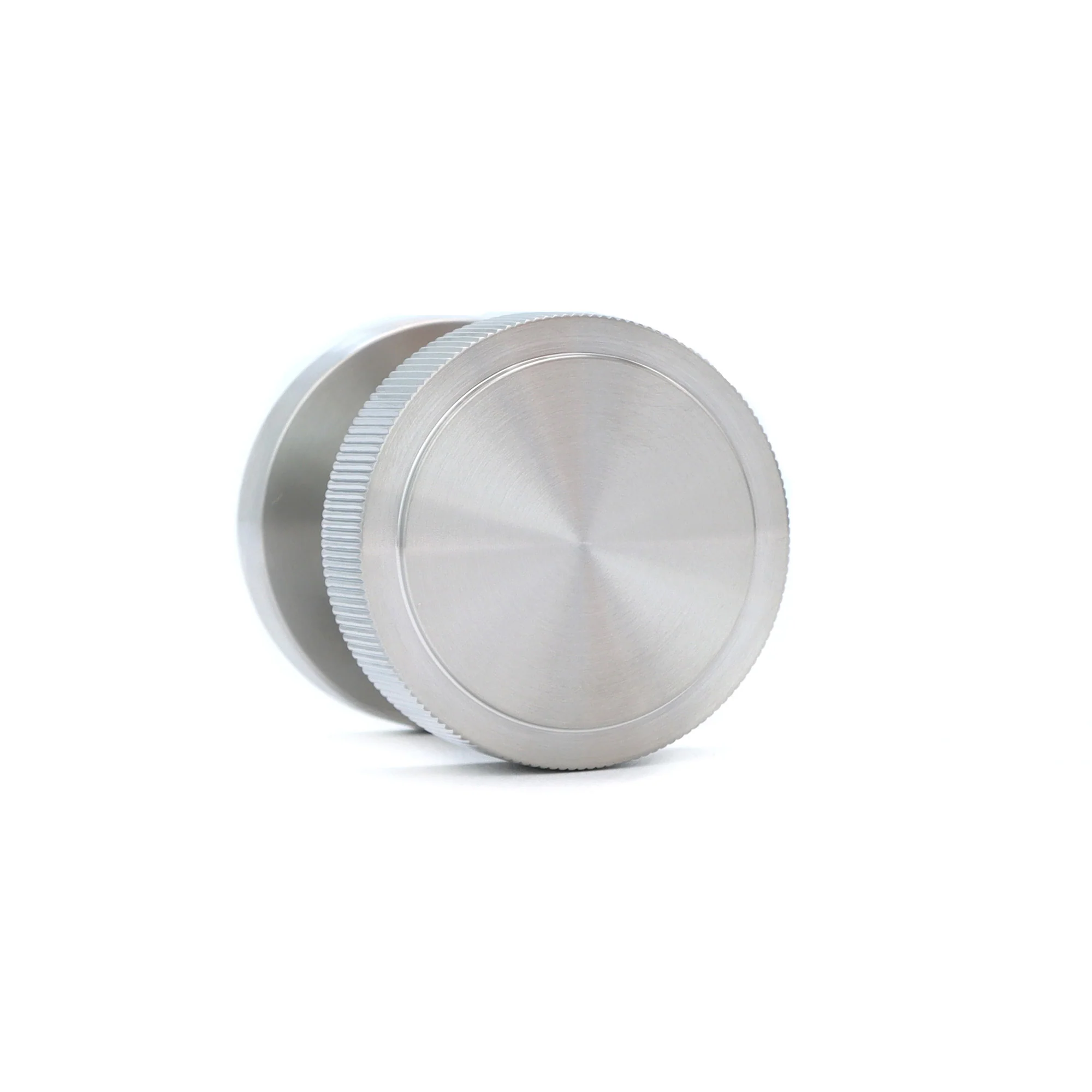 Fluted Round Rose Door Knob Set - Satin Stainless Steel - Image 4