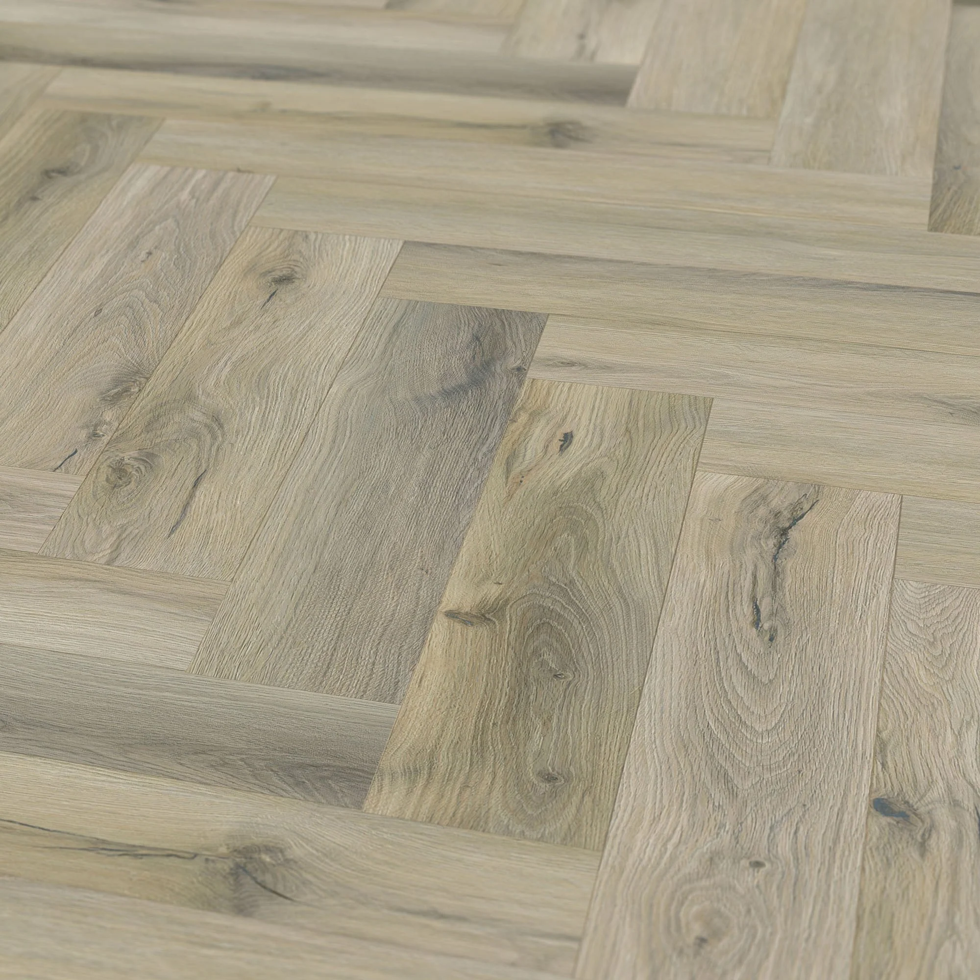Mission Oak - Foundation Herringbone LVT 5mm Anti-Microbial UV Coated Rigid Core Vinyl Flooring - Image 3