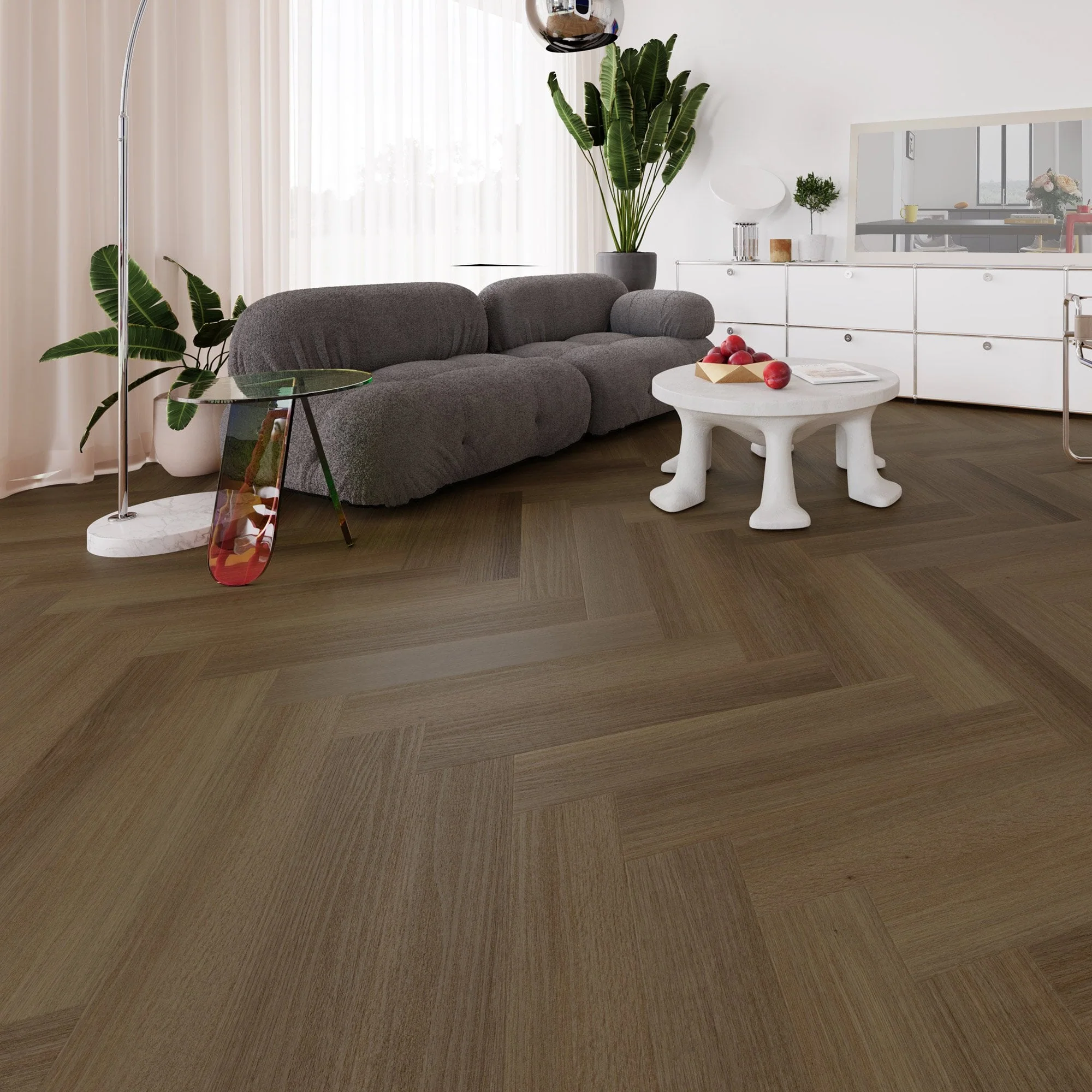 Pickering Oak - Prime Herringbone 5mm Purecoat Rigid Core Vinyl Flooring