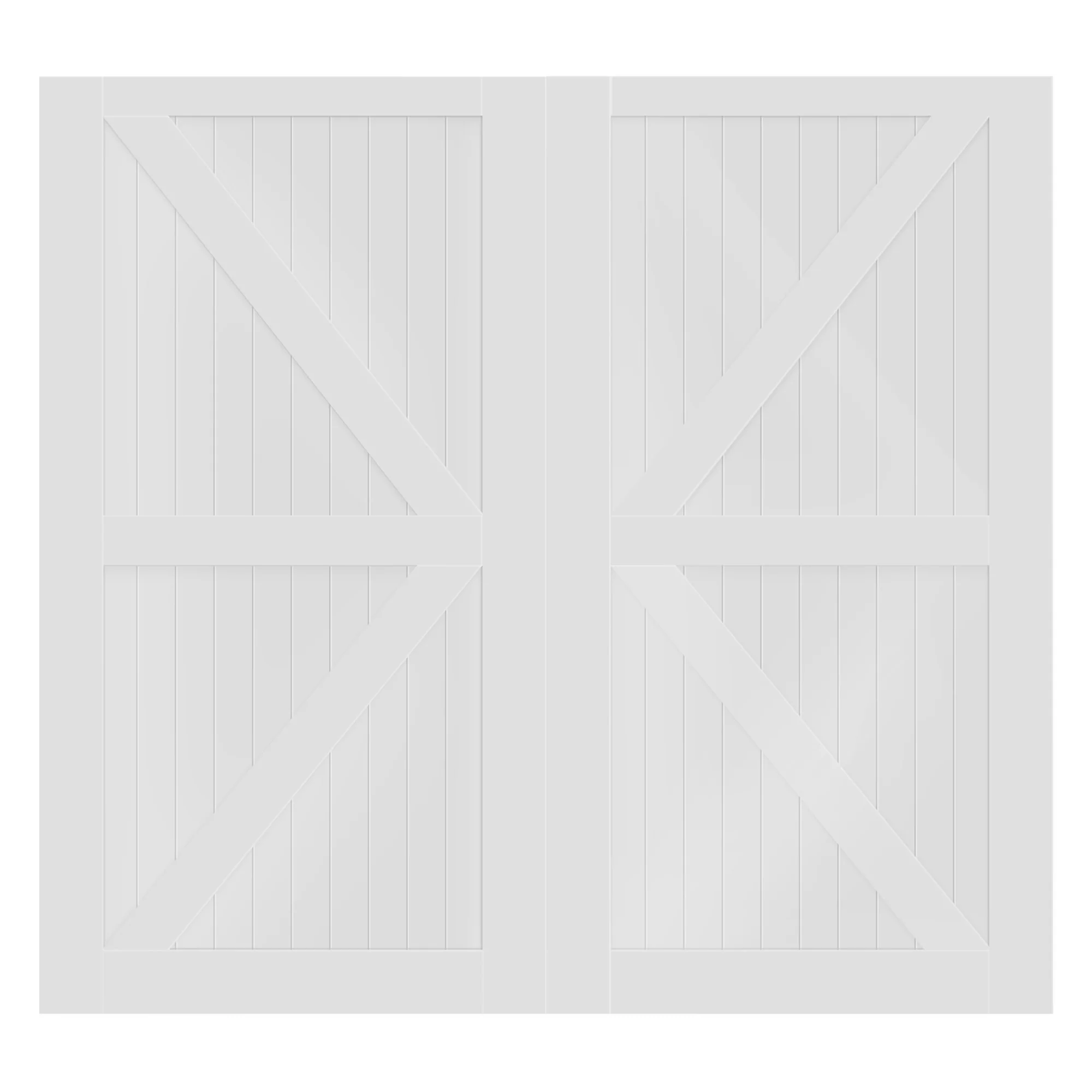 External White Painted Composite Solid Garage Door (121044) - Image 2