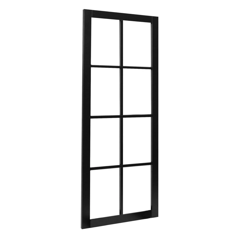 Jet Black Internal Fully Finished 8 Light Clear Glass Industrial Studio Door - Image 2