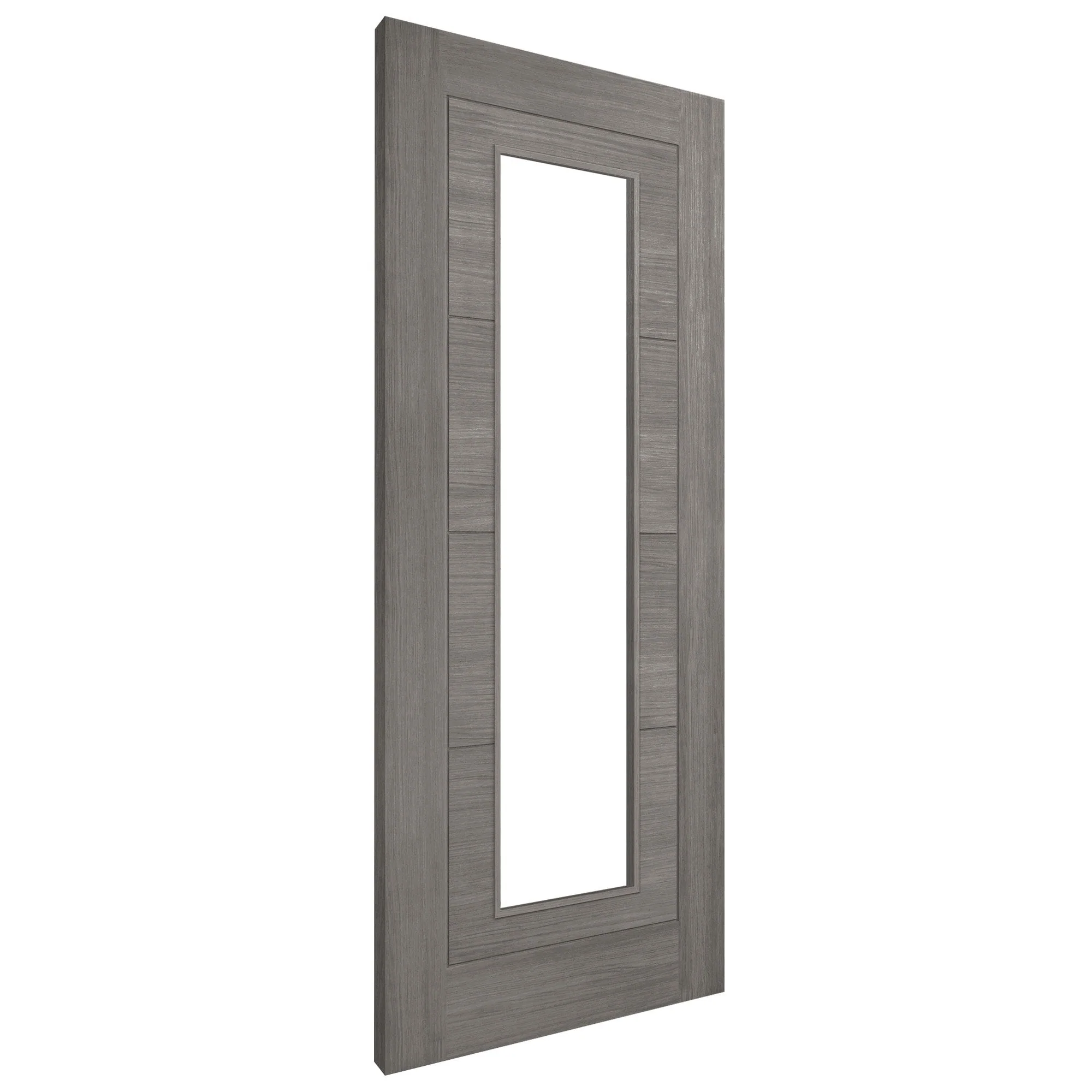 Light Grey Fully Finished Internal Endure Laminate Ladder Clear Glass Door - Image 2