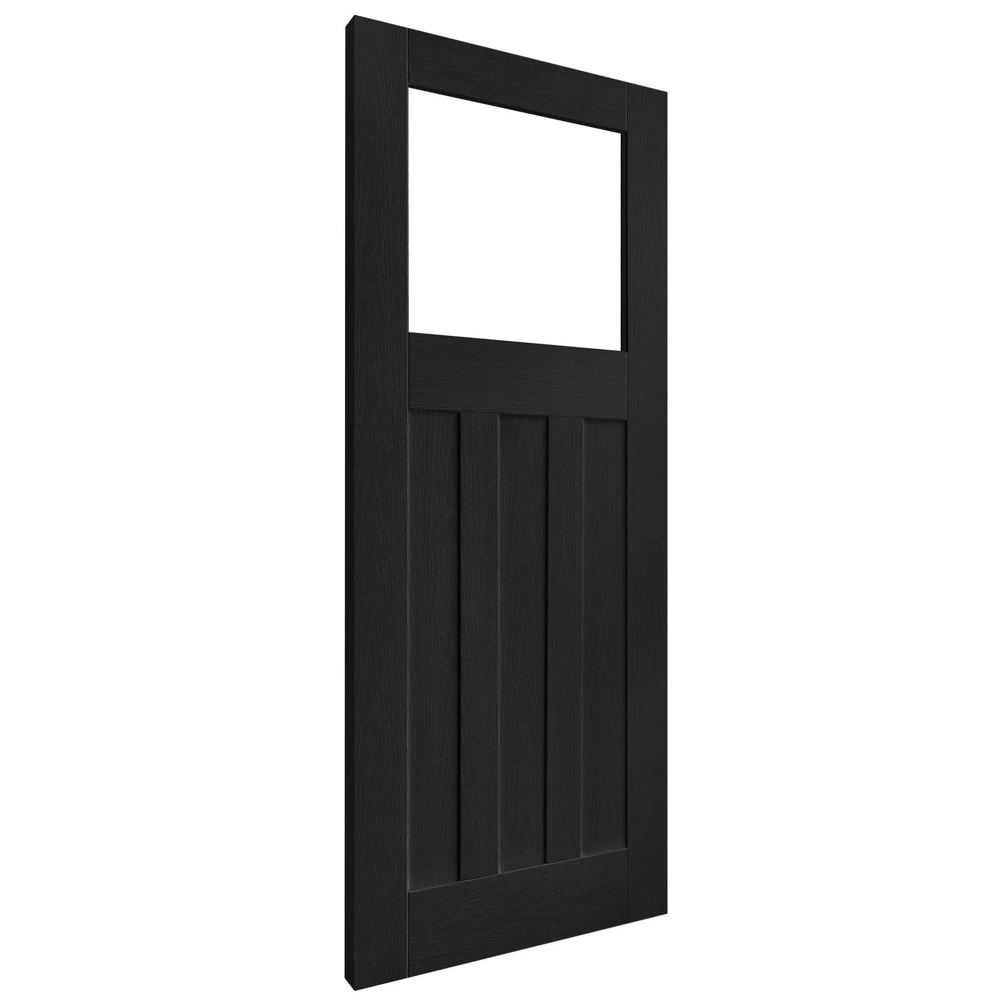 Oak Internal Fully Finished 1930's DX 3 Panel 1 Light Clear Glass Door - Image 2