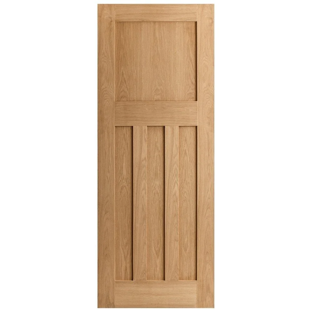 Oak Internal Fully Finished 1930's DX 3 Panel FD30 Fire Door - Image 3