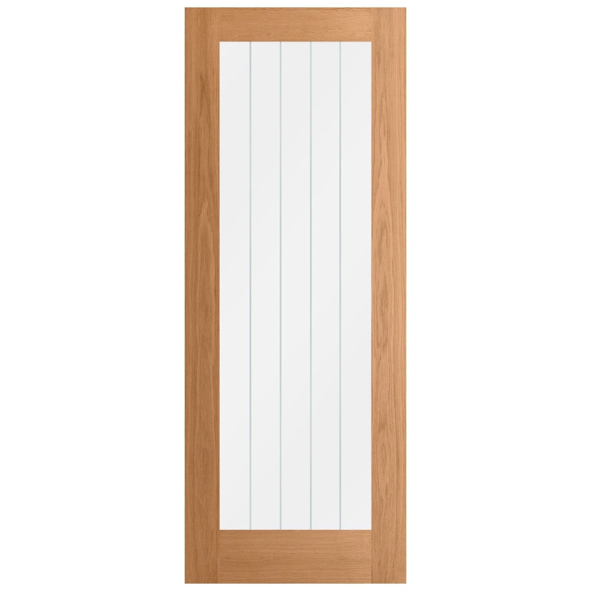 Oak Internal Fully Finished Farley 1 Light Obscure Glass Made-to-Measure Door - Image 2