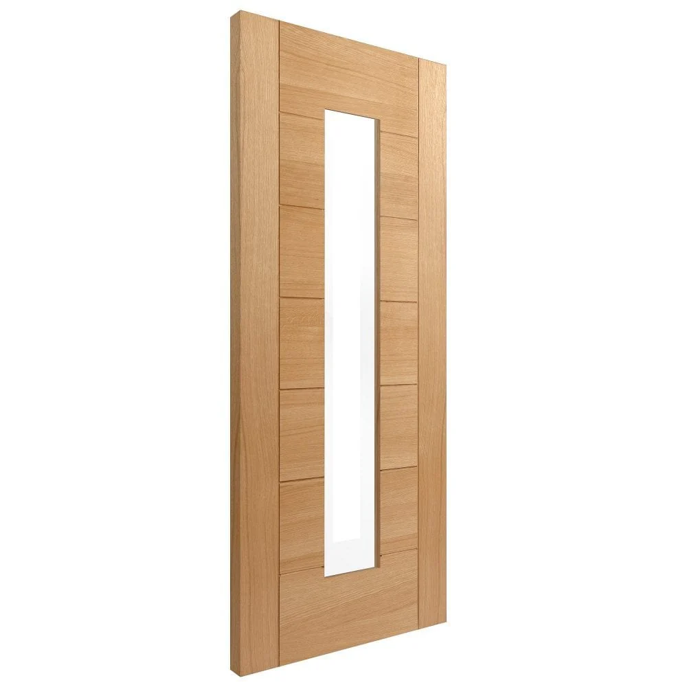 Oak Internal Fully Finished Pedrena 1 Light Clear Glass Made-to-Measure Door - Image 2