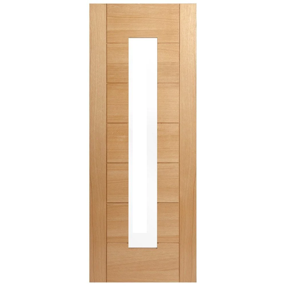 Oak Internal Fully Finished Pedrena 1 Light Clear Glass Made-to-Measure Door - Image 3