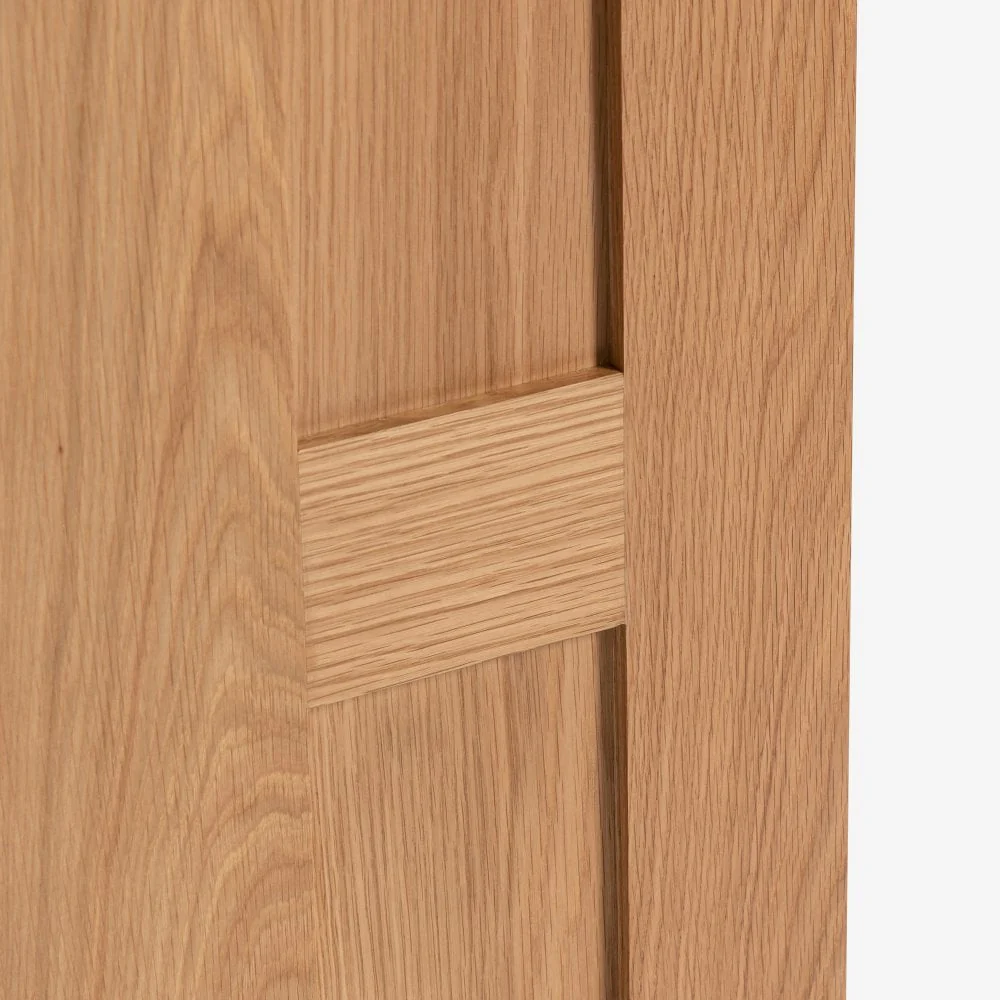 Oak Internal Fully Finished Stamford 4 Panel 1 Light Clear Glass Door - Image 4